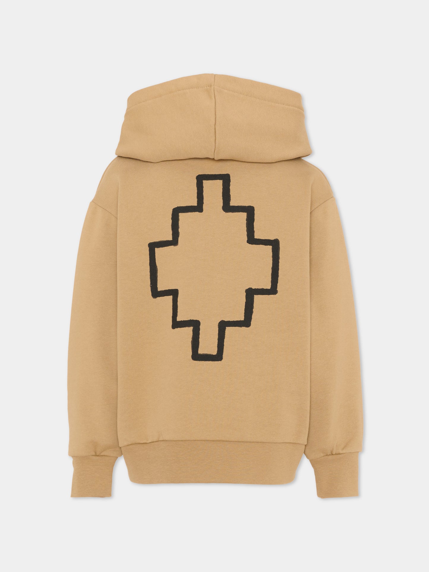 Felpa beige per bambino con logo,County Of Milan Kids,F5CMJBHS006 178