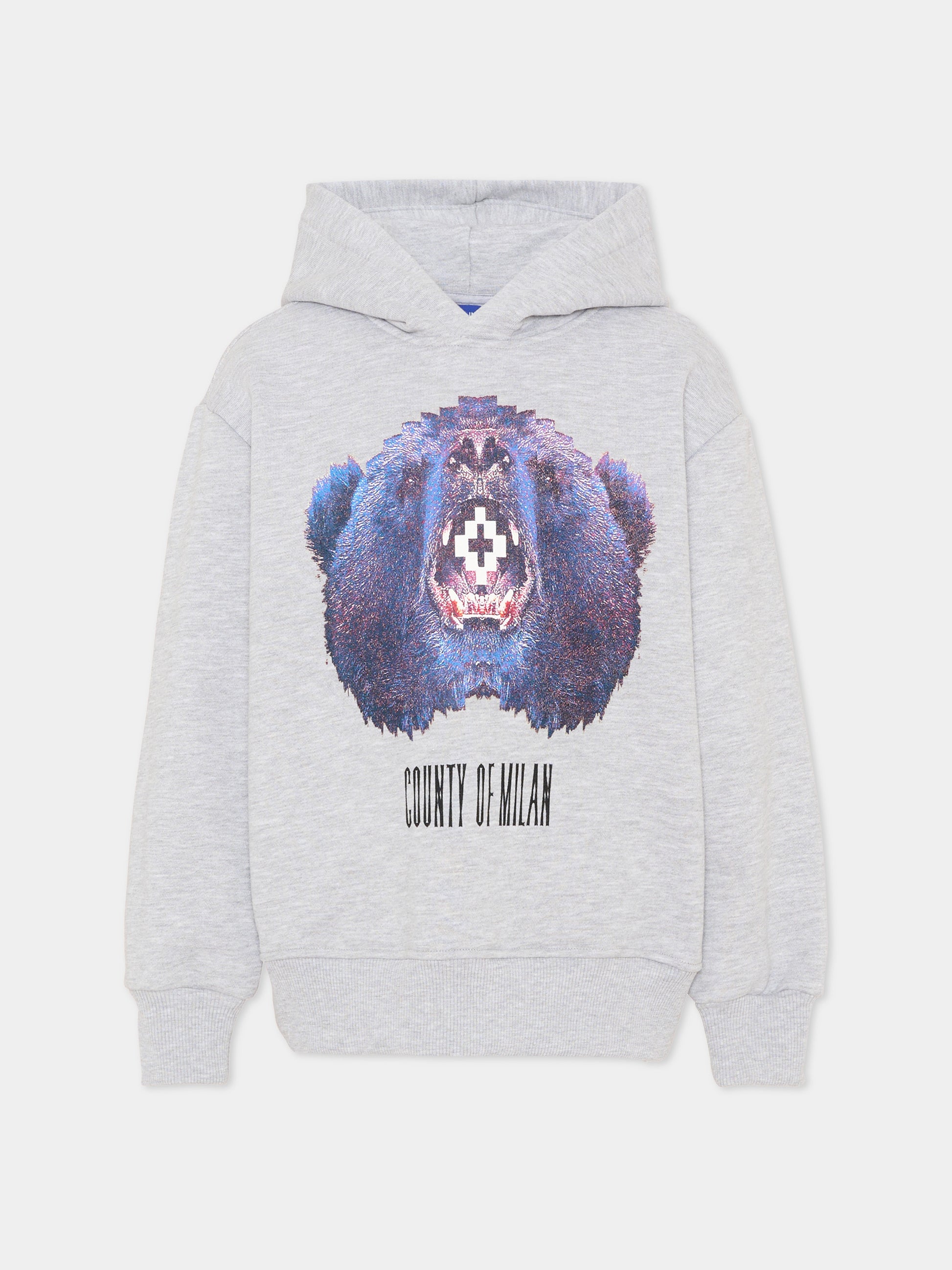 Felpa grigia per bambino con orso,County Of Milan Kids,F5CMJBHS077 101