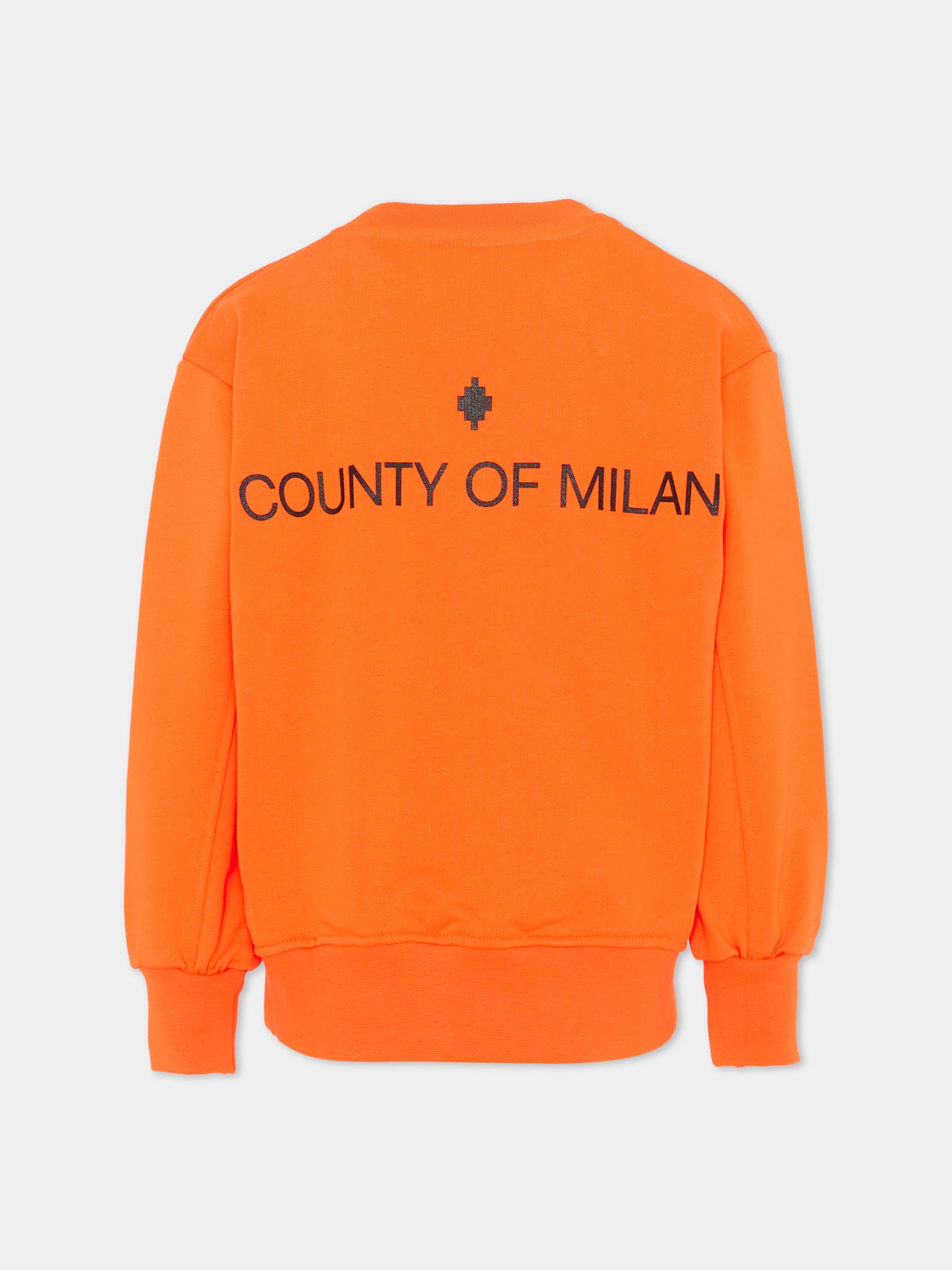 Felpa arancione per bambino con logo,County Of Milan Kids,F5CMJBSW003 030