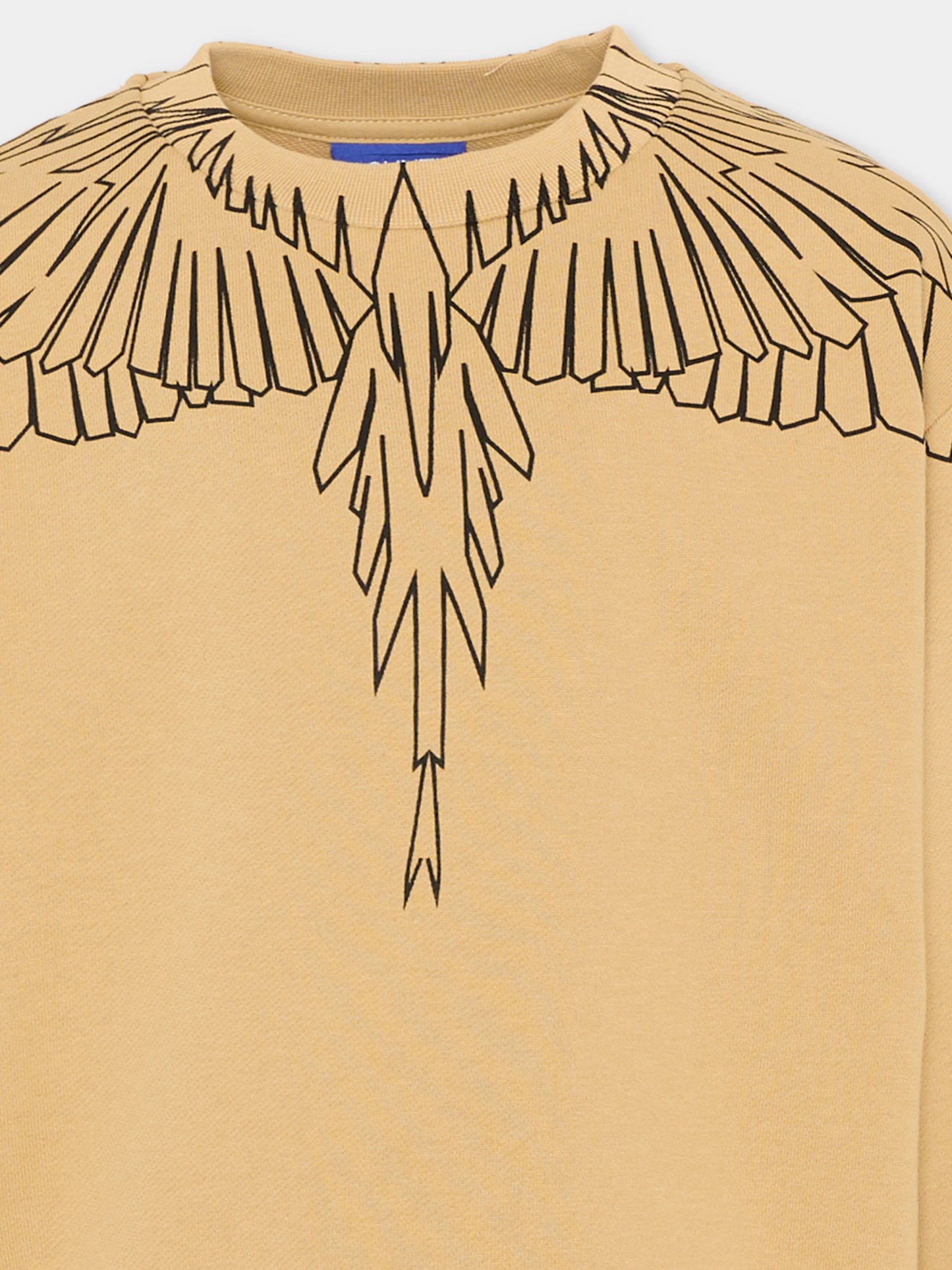 Felpa beige per bambino con ali,County Of Milan Kids,F5CMJBSW071 178