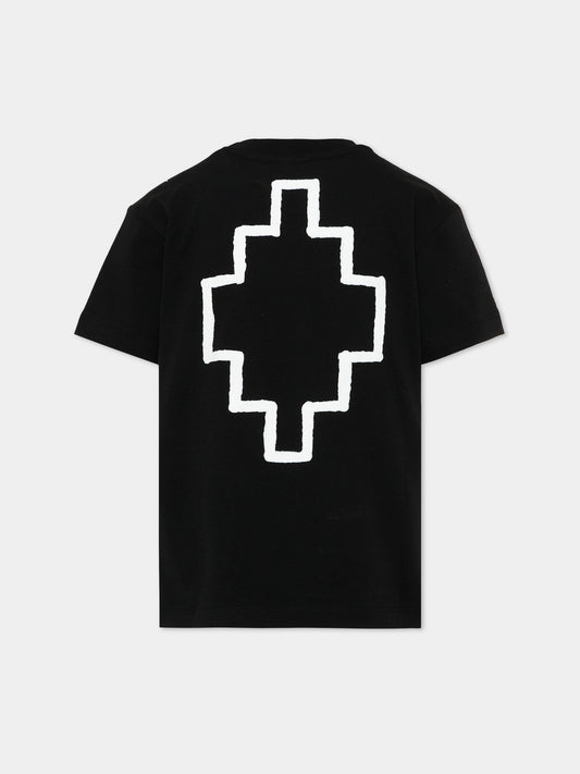 T-Shirt nera per bambino con logo,County Of Milan Kids,F5CMJBTH007 110