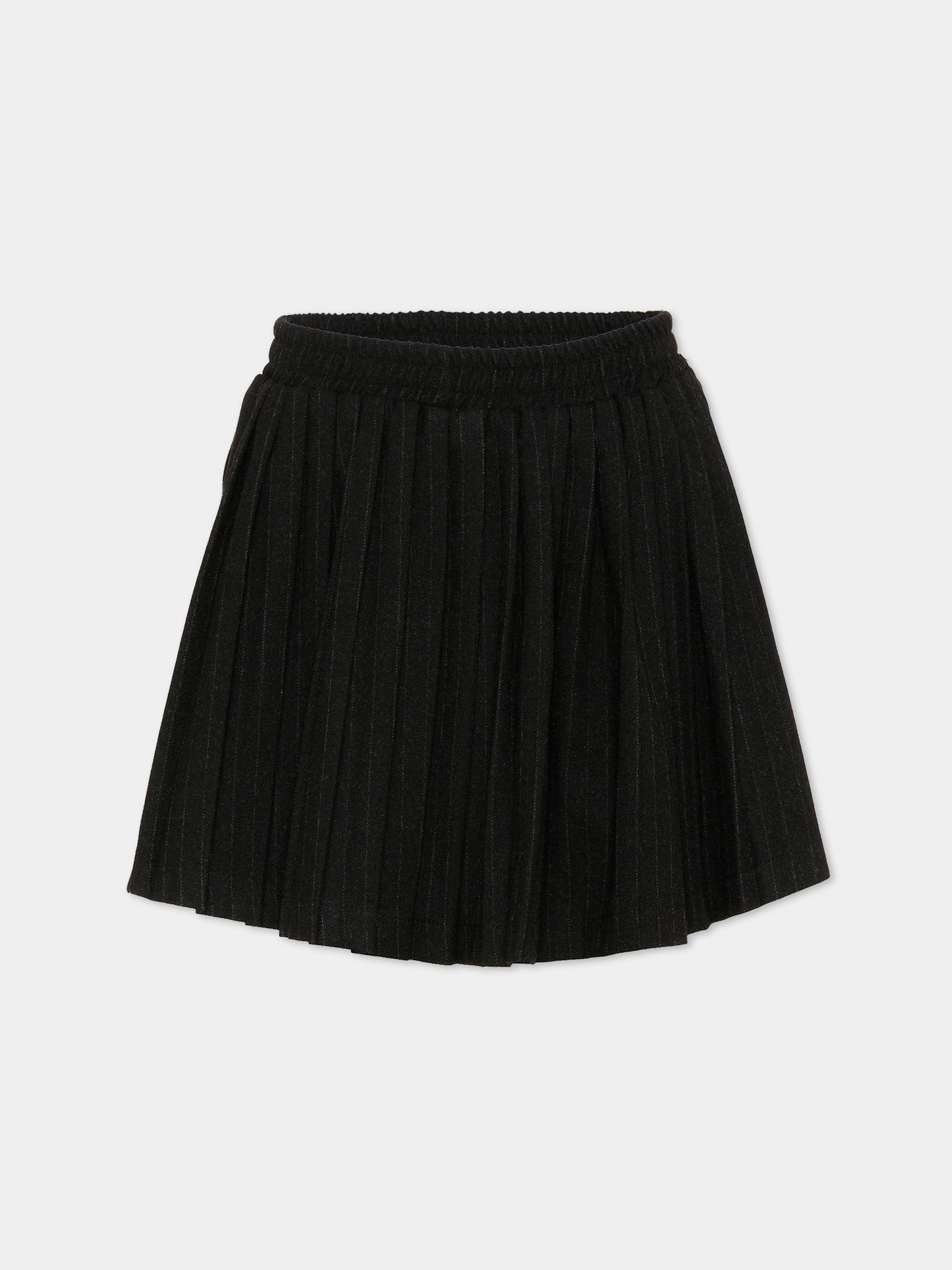 Gonna nera per bambina con patch,County Of Milan Kids,F5CMJGSK020 110