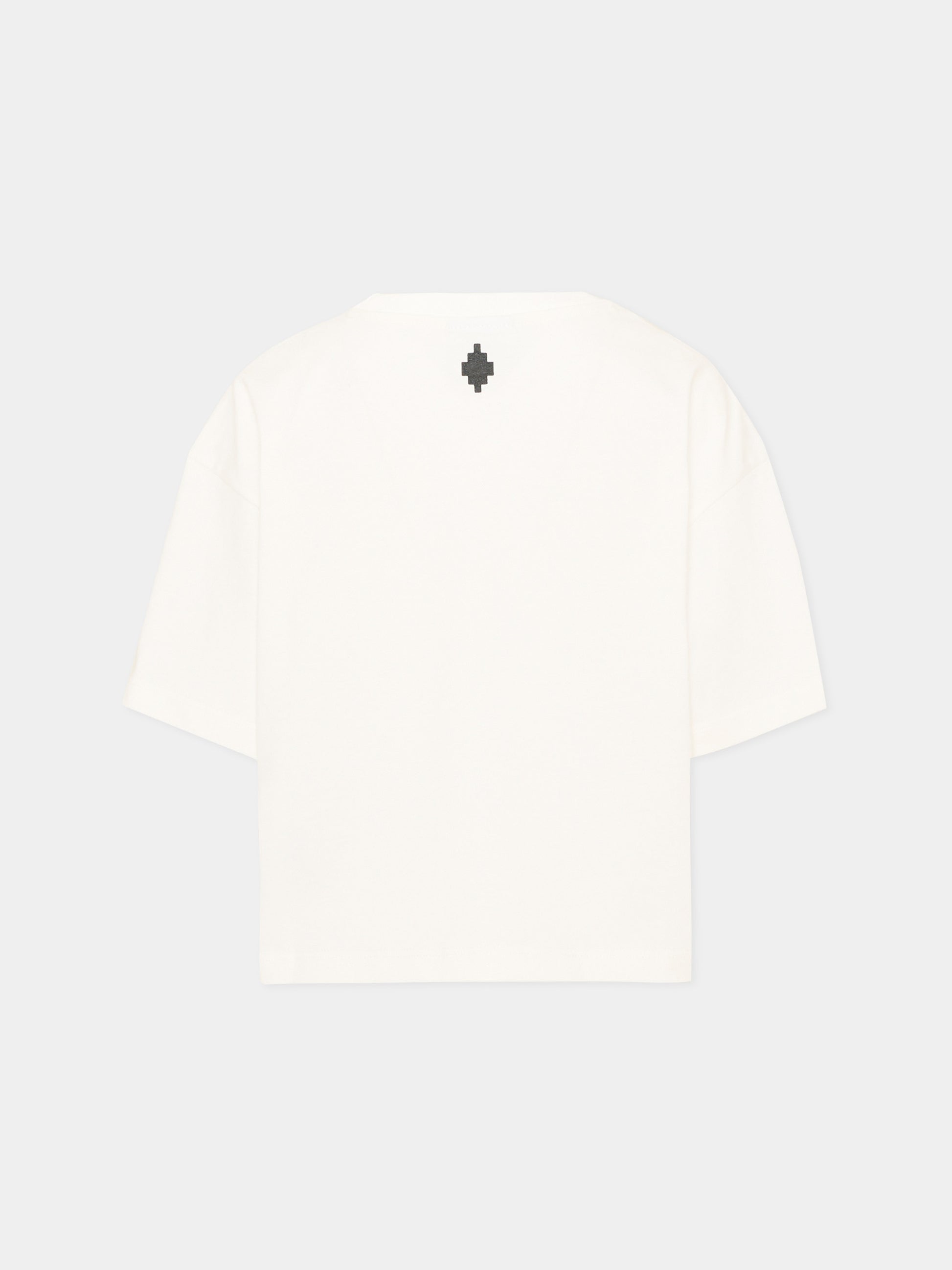 T-Shirt avorio per bambina con logo,County Of Milan Kids,F5CMJGTH021 002