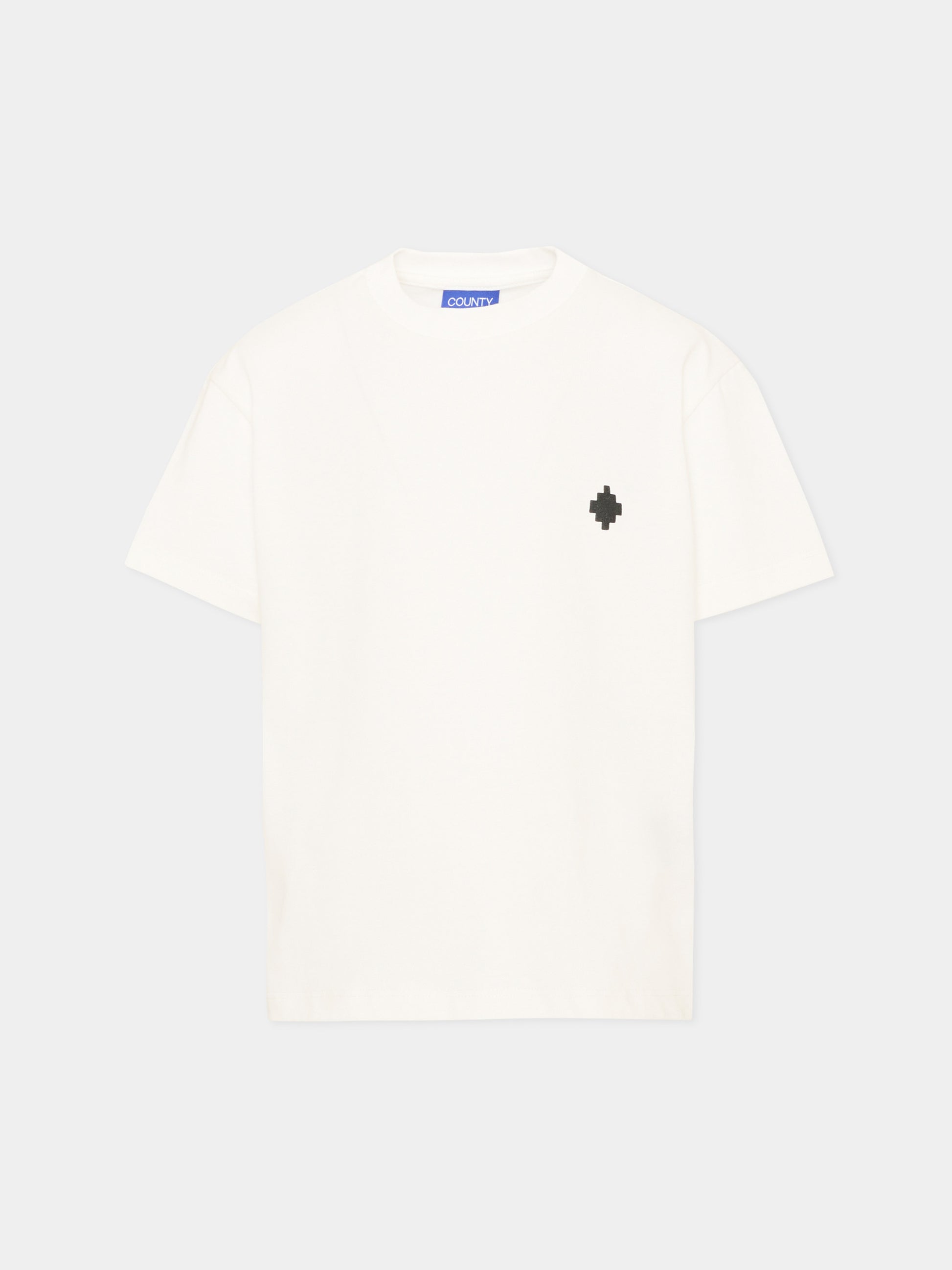 T-Shirt avorio per bambina con logo,County Of Milan Kids,F5CMJGTH085 002