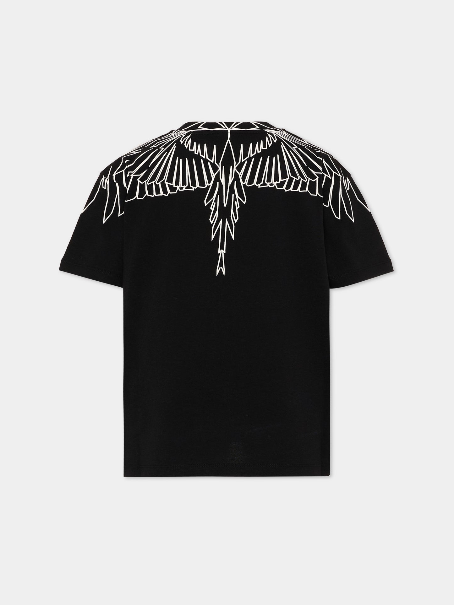 T-shirt nera per bambina con ali,County Of Milan Kids,F5CMJGTH102 110