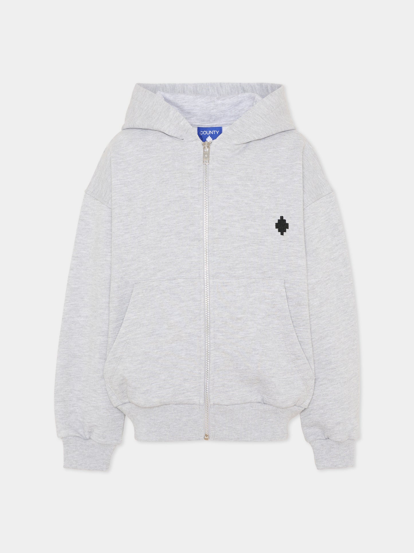 Felpa grigia per bambina con logo,County Of Milan Kids,F5CMJGZH083 101