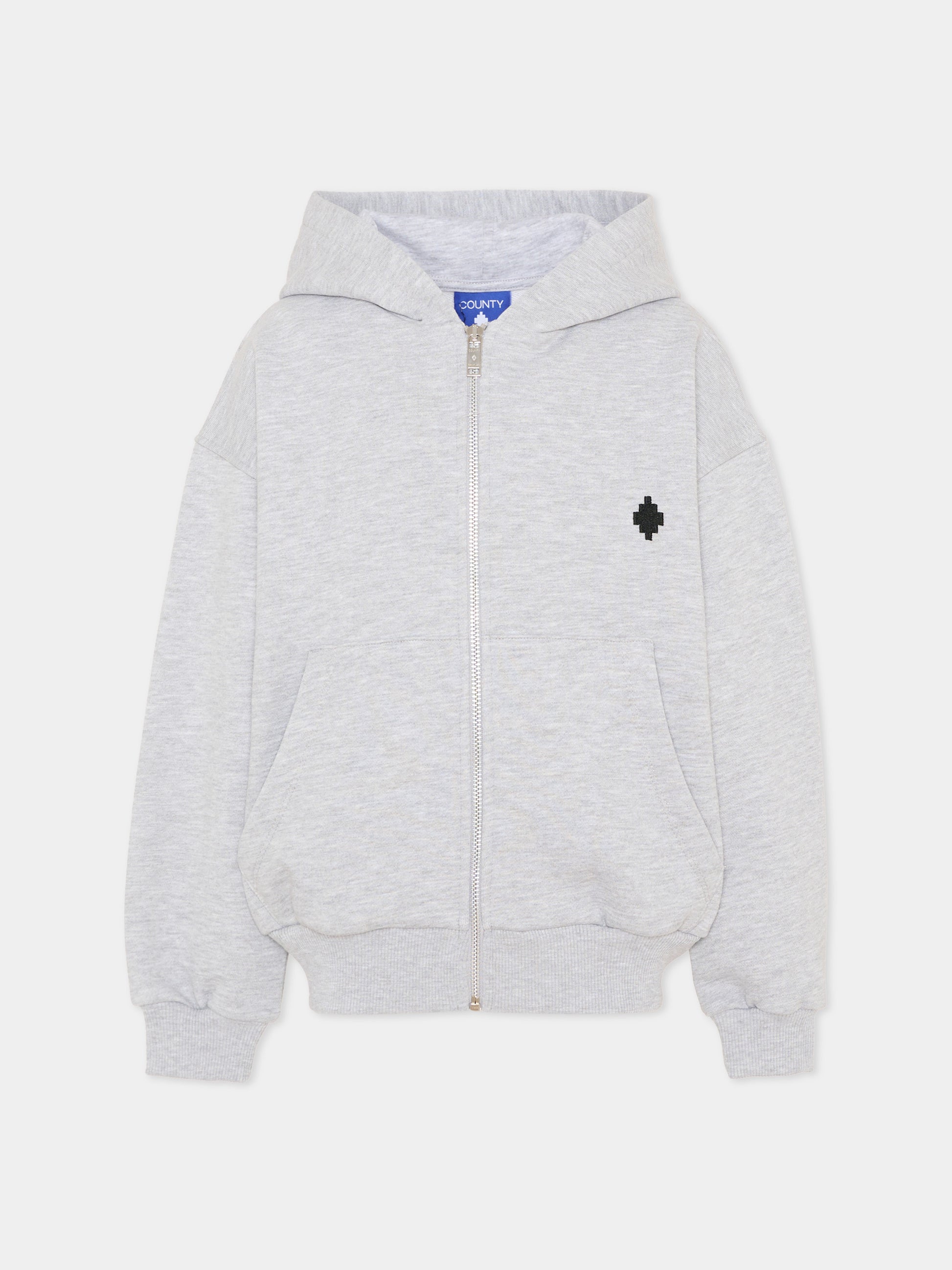 Felpa grigia per bambina con logo,County Of Milan Kids,F5CMJGZH083 101