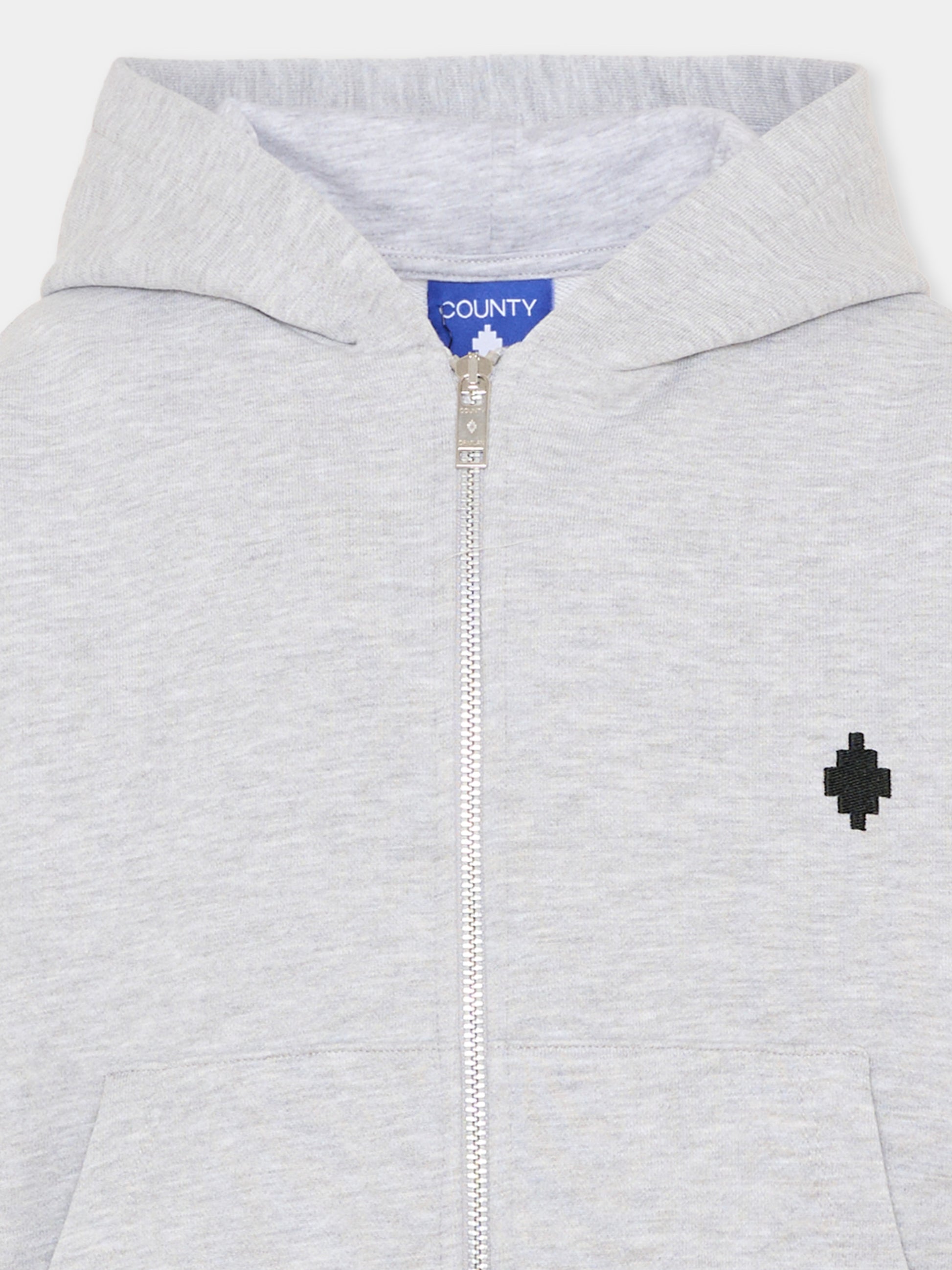 Felpa grigia per bambina con logo,County Of Milan Kids,F5CMJGZH083 101