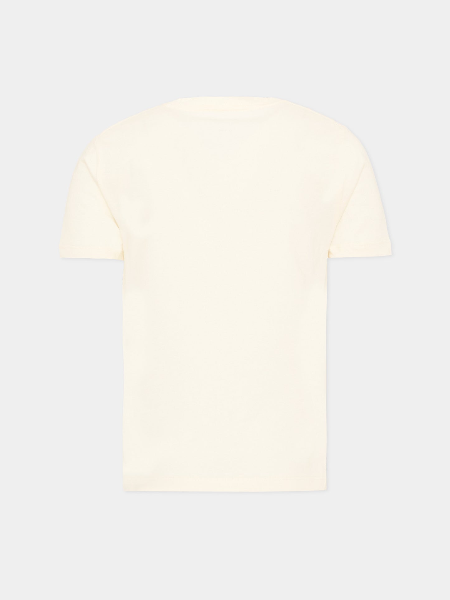 T-Shirt avorio per bambino con logo,Calvin Klein Kids,LVCKSJA09B YAT