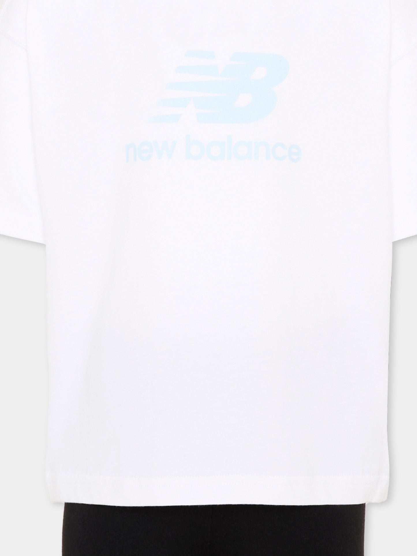 Completo sportivo bianco per bambina con logo,New Balance,LAKG0076 BWE