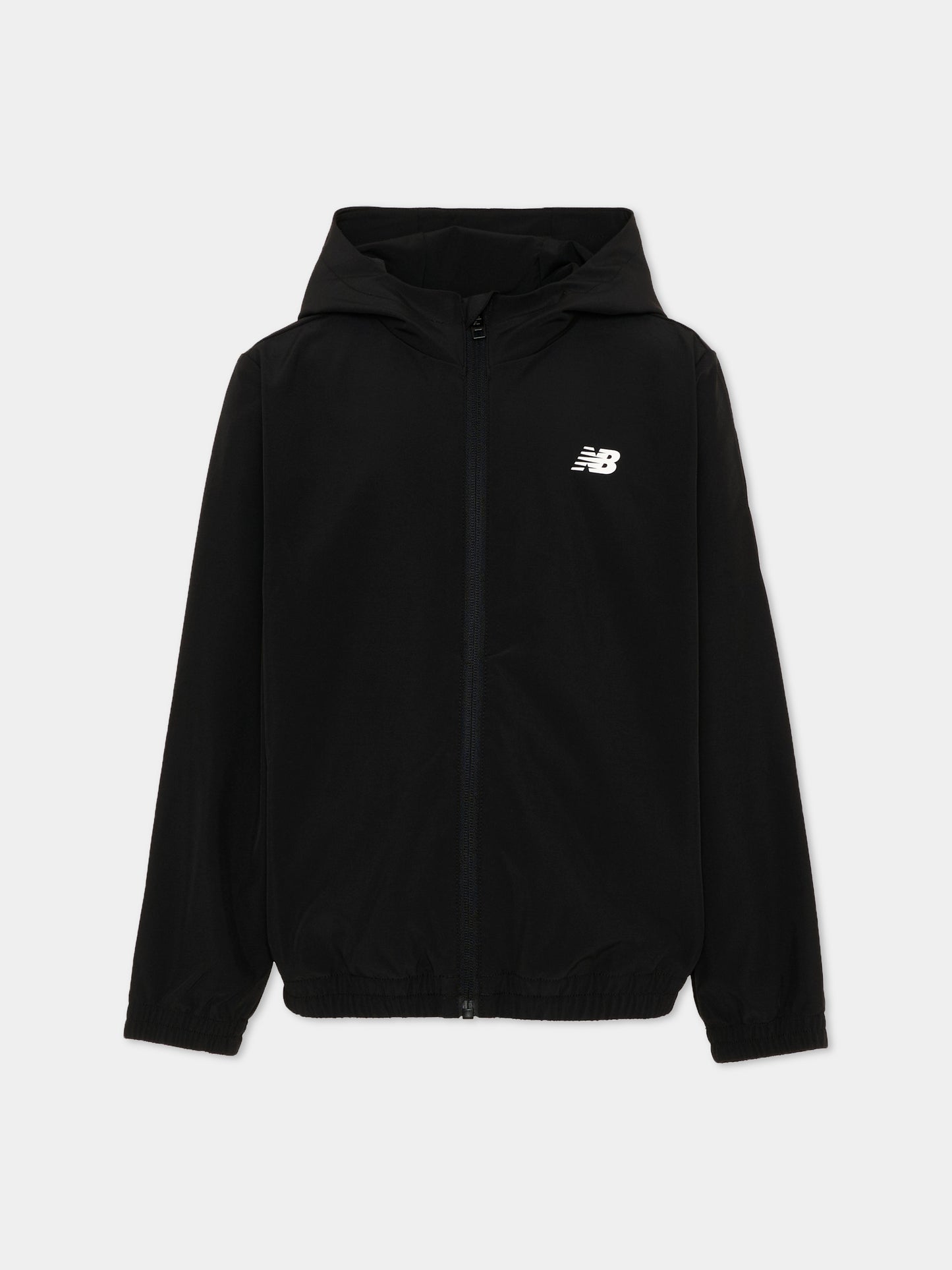 Giacca a vento nera per bambini con logo,New Balance,YJ6141EE BK