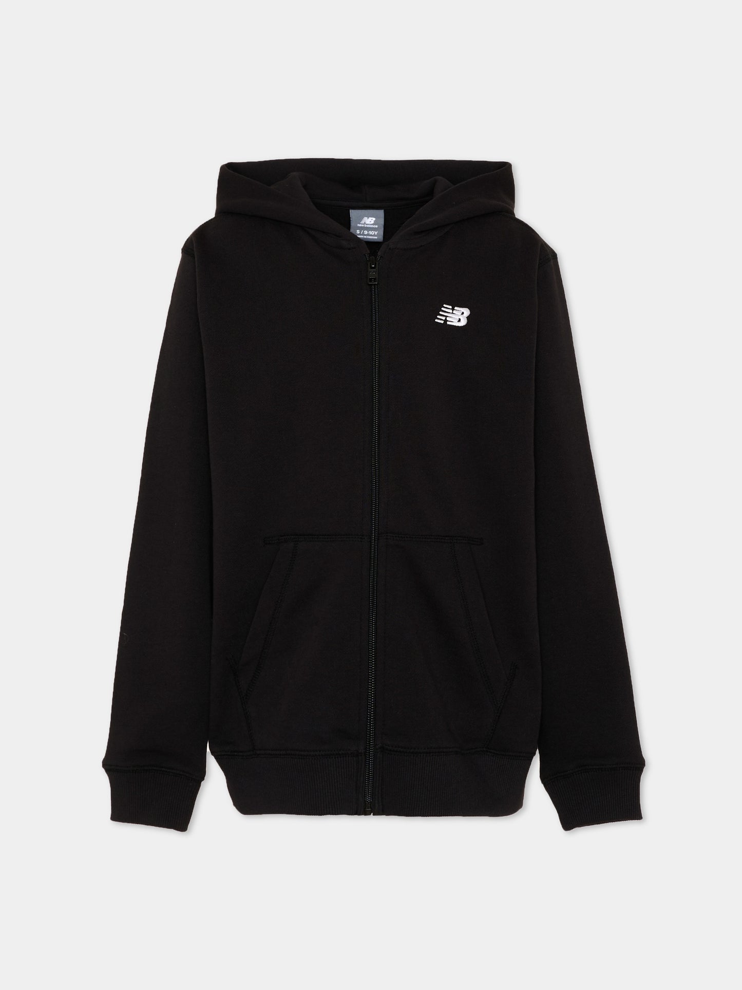 Felpa nera con cappuccio per bambino con logo,New Balance,LAKB0057 BK