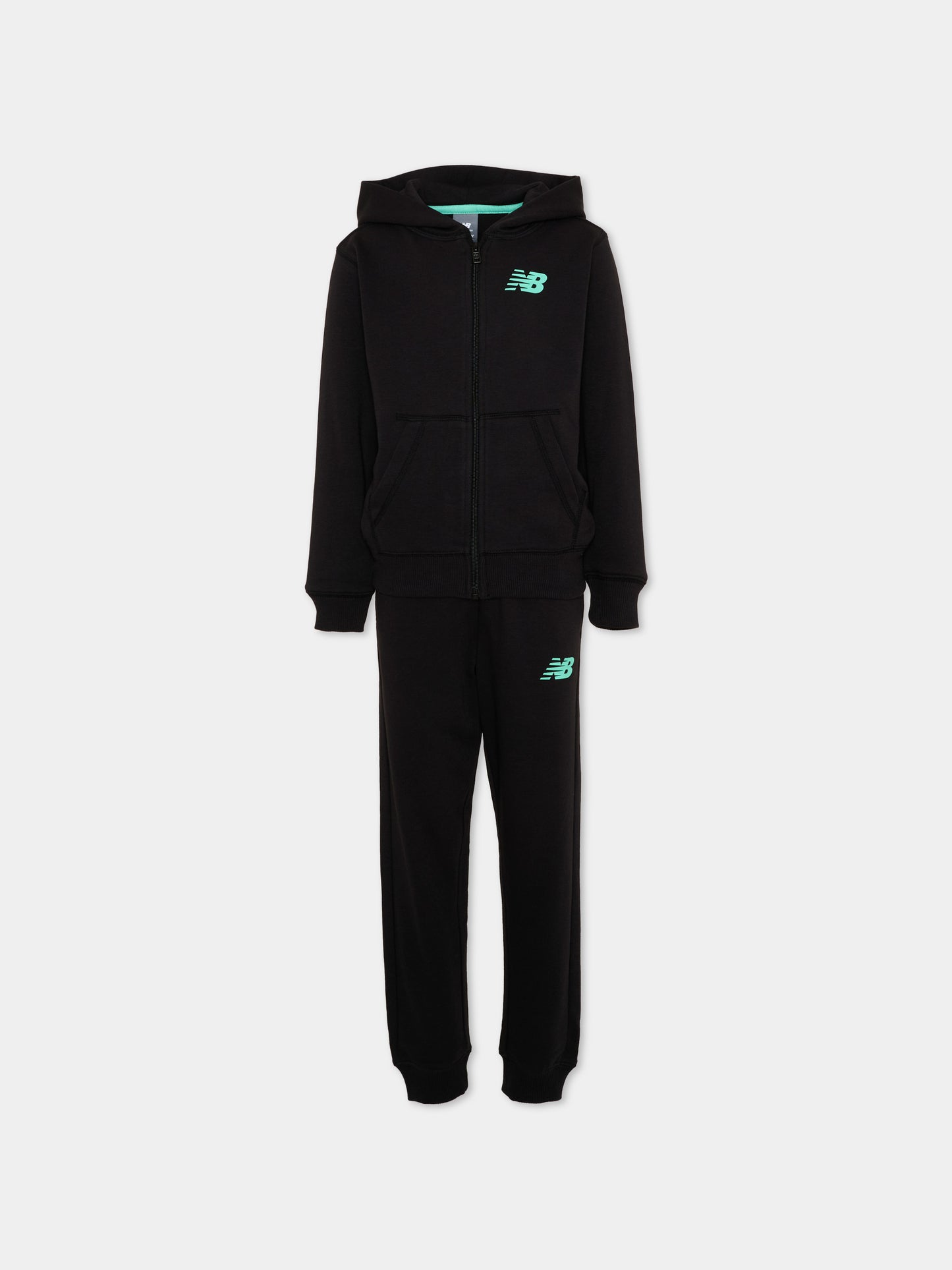 Completo sportivo nero per bambini con logo,New Balance,YS61T3CJ BK