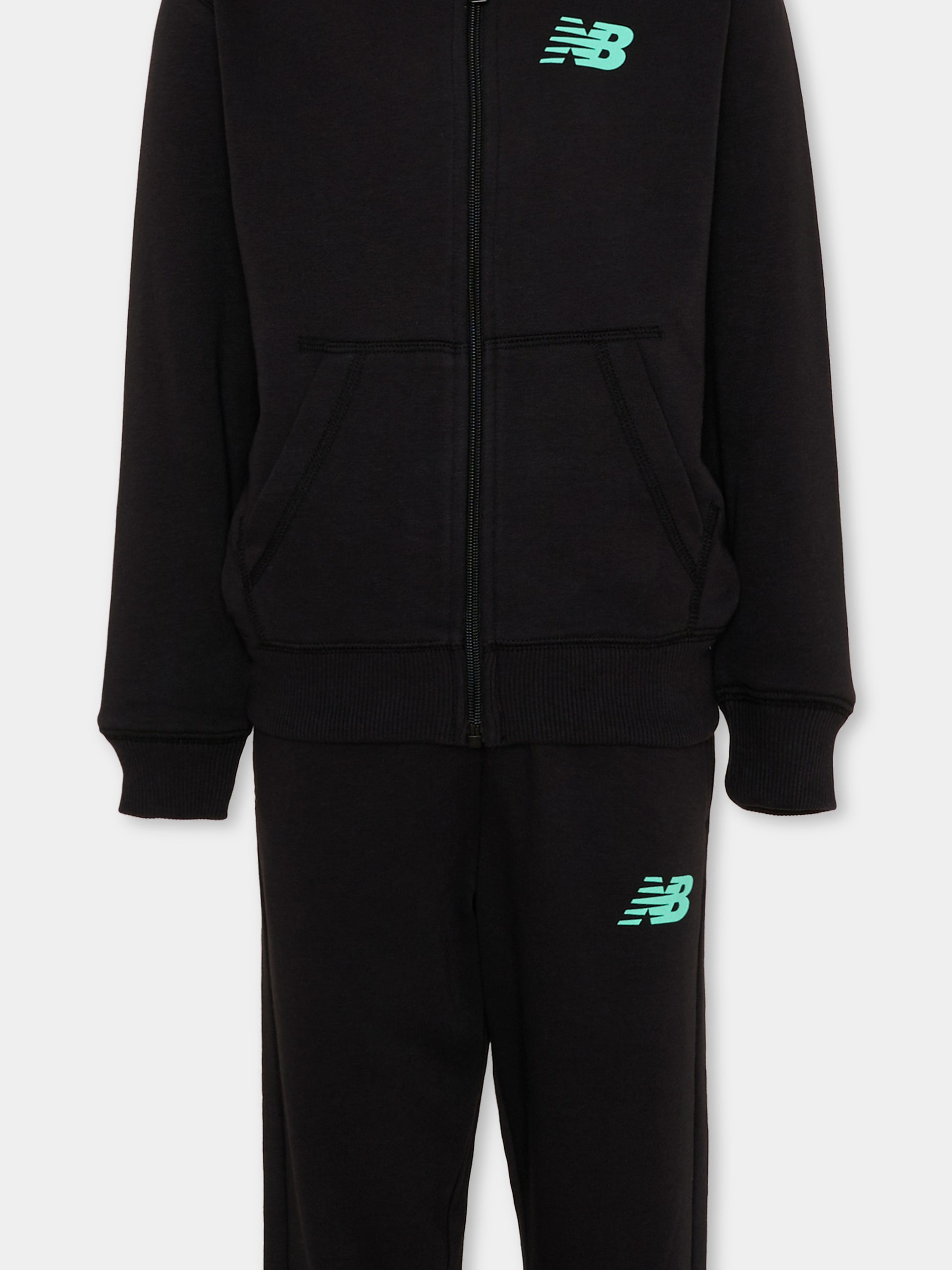 Completo sportivo nero per bambini con logo,New Balance,YS61T3CJ BK