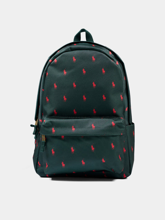 Zaino verde per bambini con Pony,Ralph Lauren Kids,9AR153 ECF