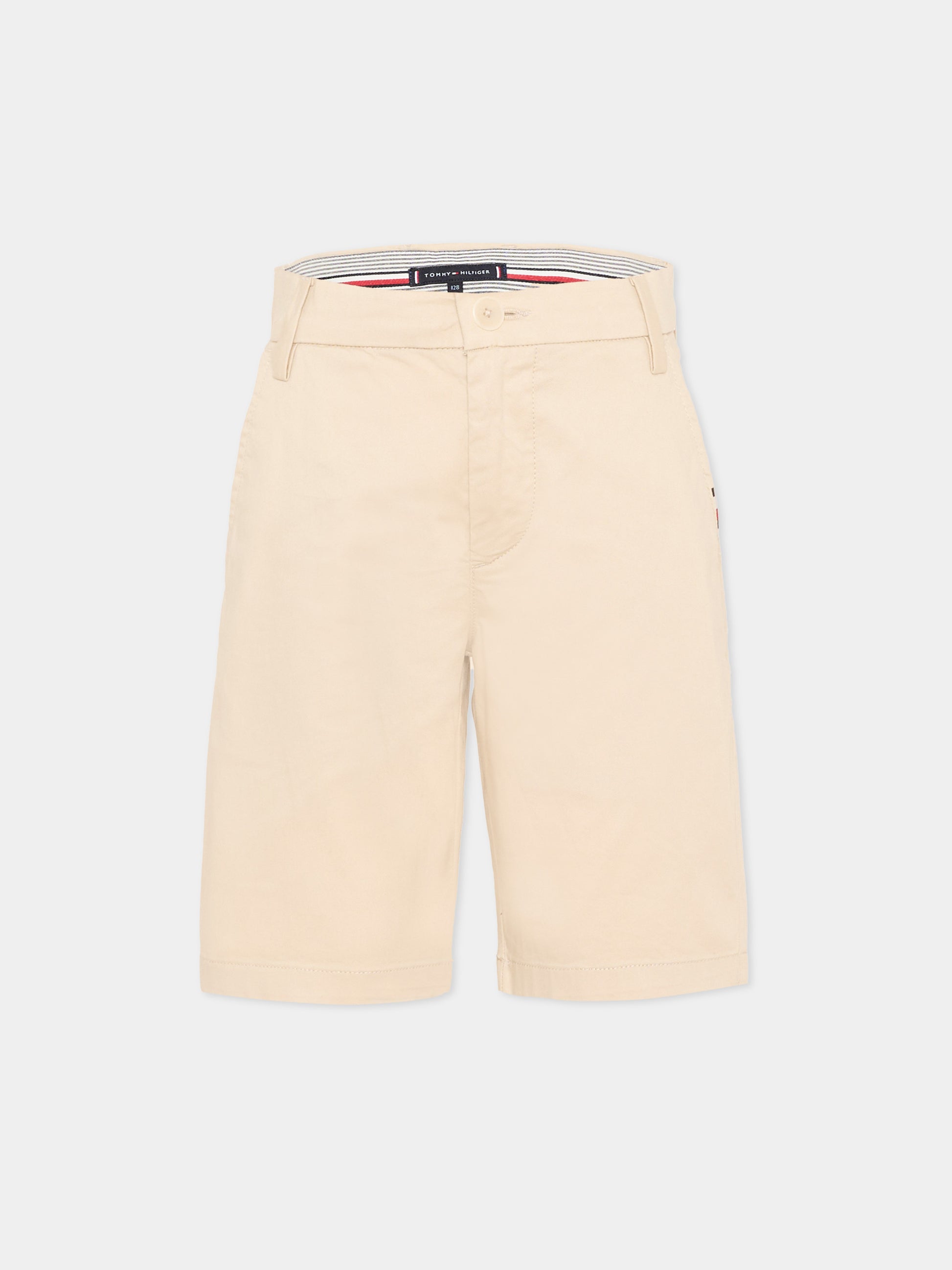 Shorts beige per bambino,Tommy Hilfiger Junior,KB0KB09641 ACI