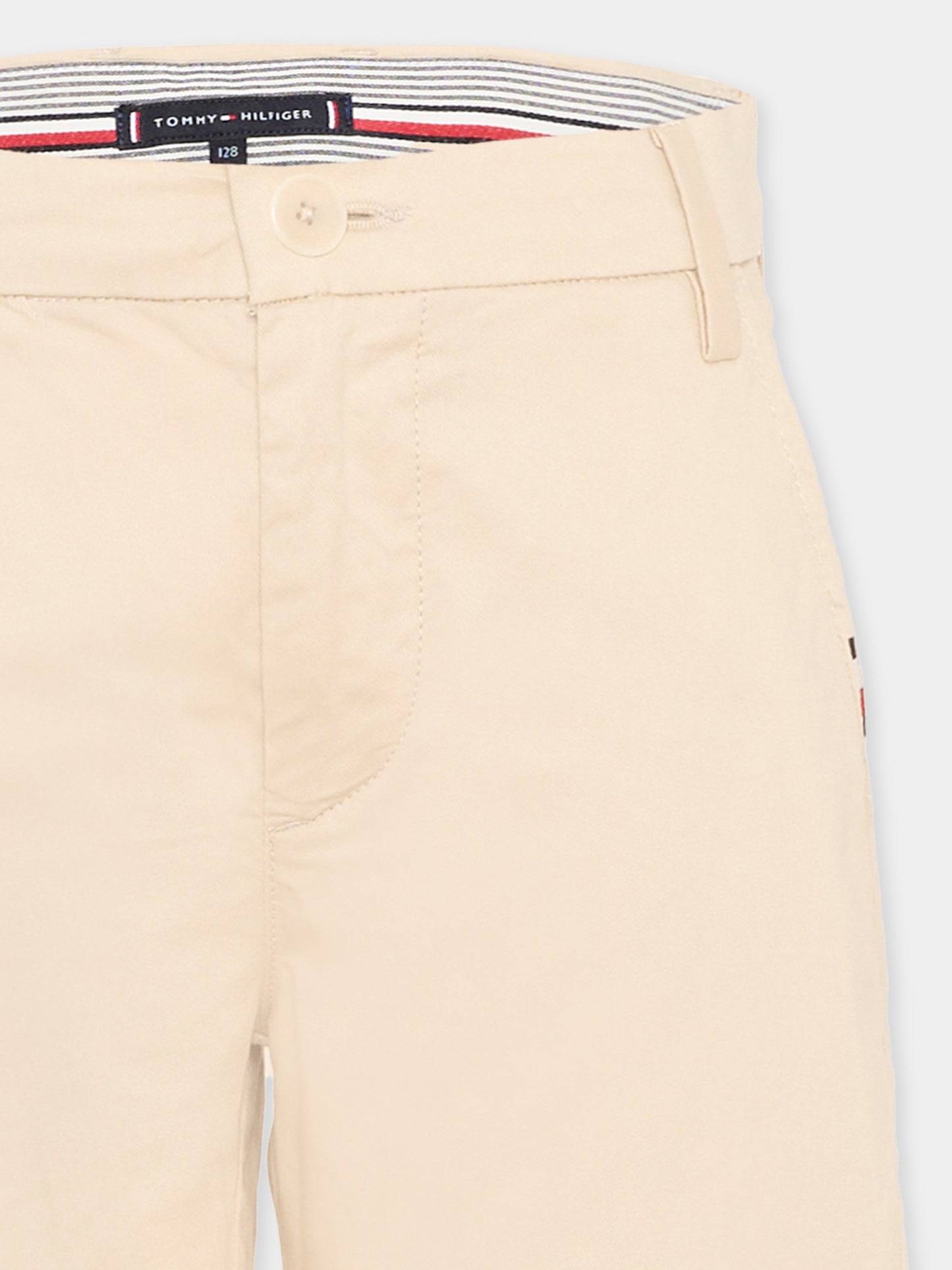 Shorts beige per bambino,Tommy Hilfiger Junior,KB0KB09641 ACI