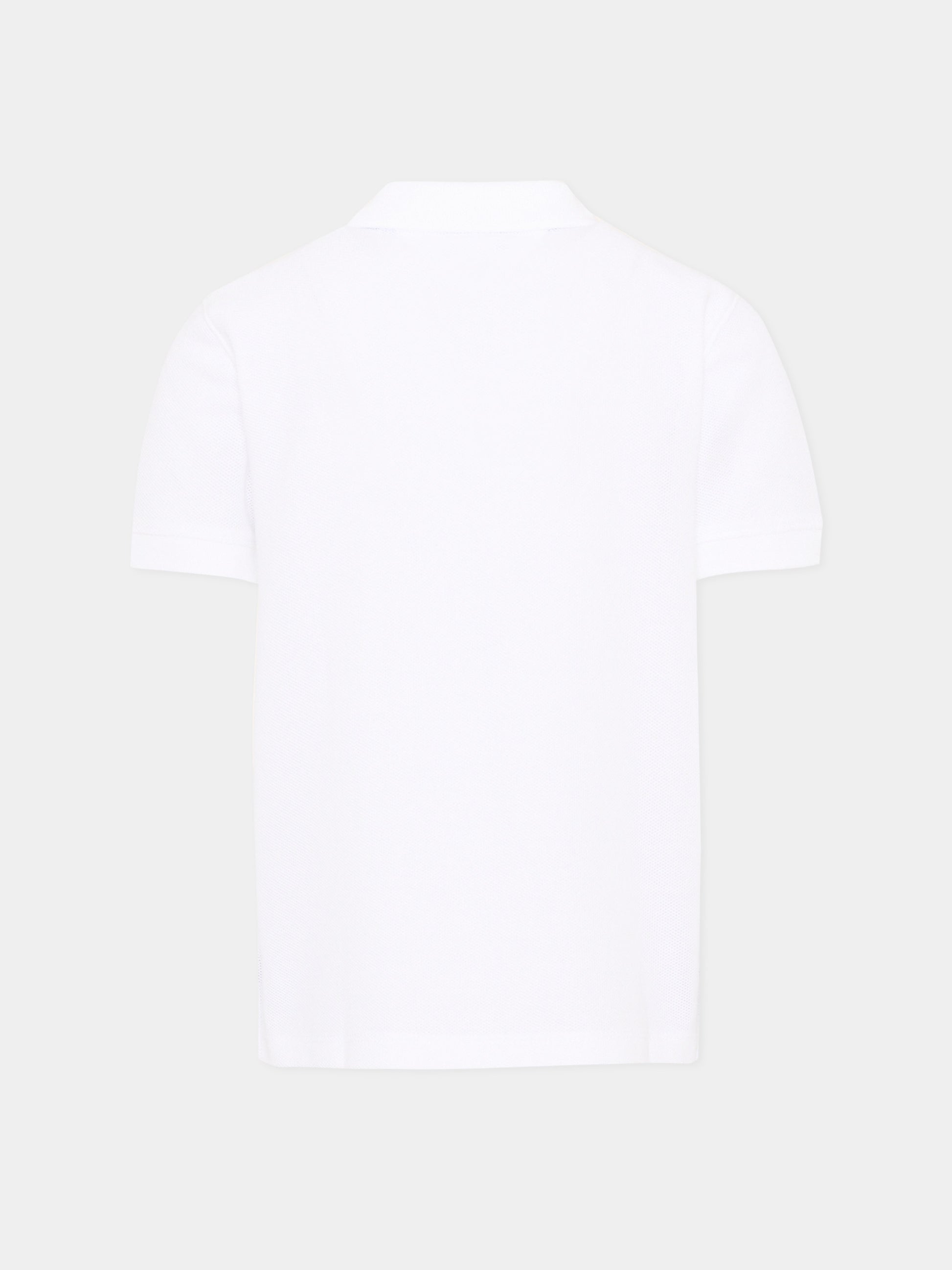Polo bianca per bambino con logo,Tommy Hilfiger Junior,KB0KB10231 YBR