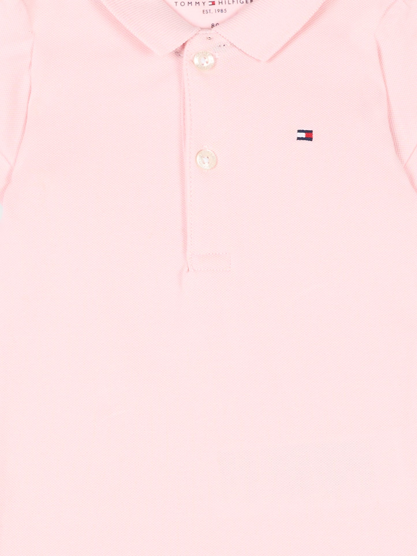 Body rosa polo per neonata con logo,Tommy Hilfiger Junior,KN0KN02372 TH3