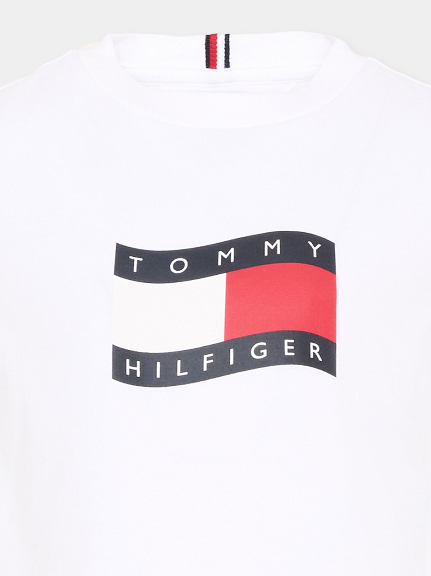T-Shirt bianca per bambini con logo,Tommy Hilfiger Junior,KB0KB10275 YBR