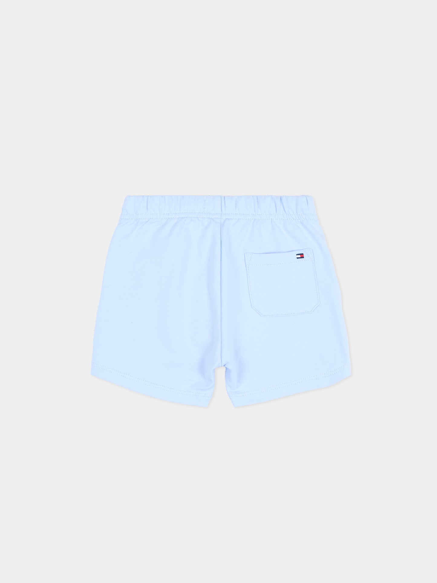 Shorts azzurro per neonato con logo,Tommy Hilfiger Junior,KN0KN02349 C3Q
