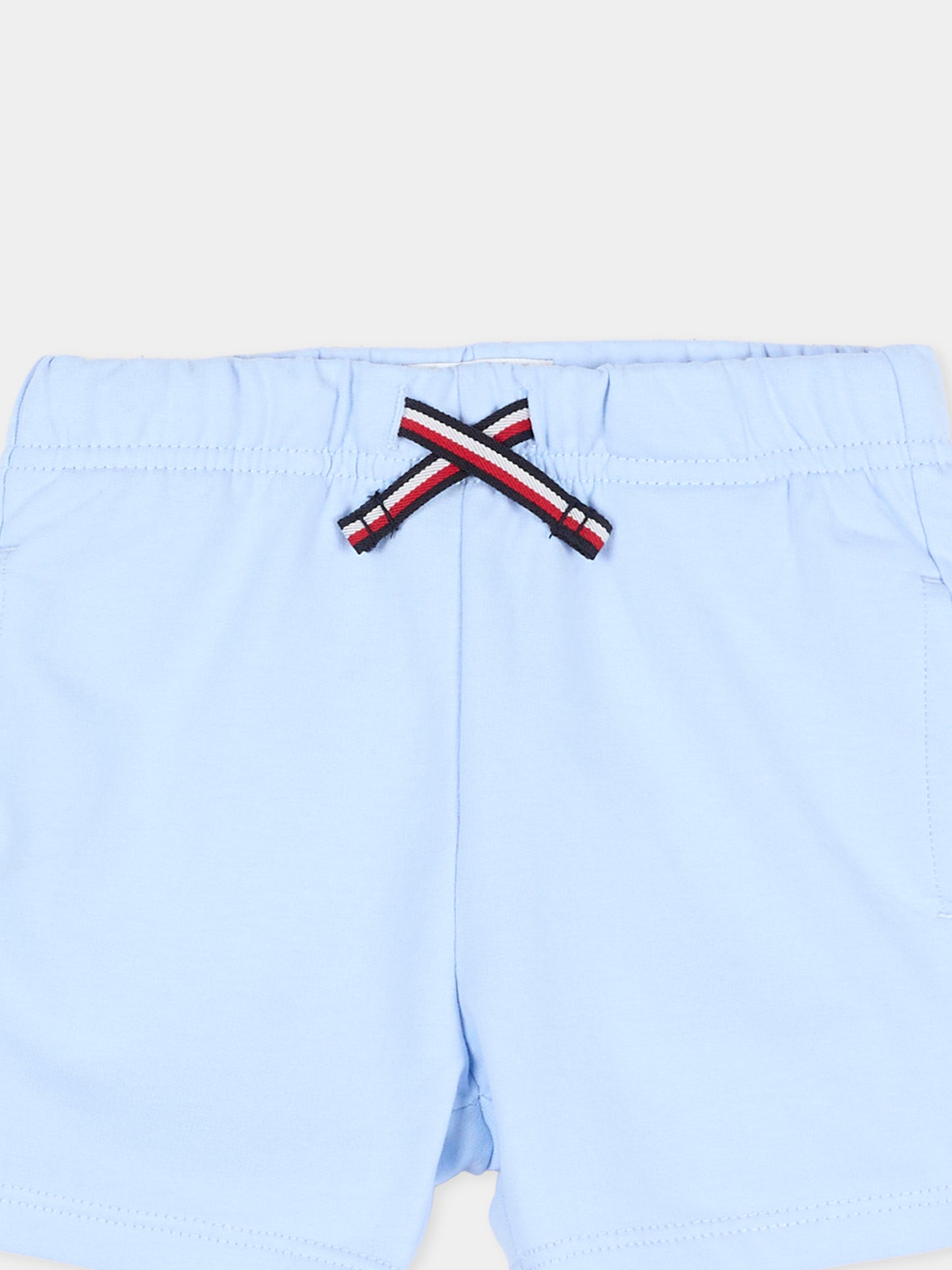 Shorts azzurro per neonato con logo,Tommy Hilfiger Junior,KN0KN02349 C3Q