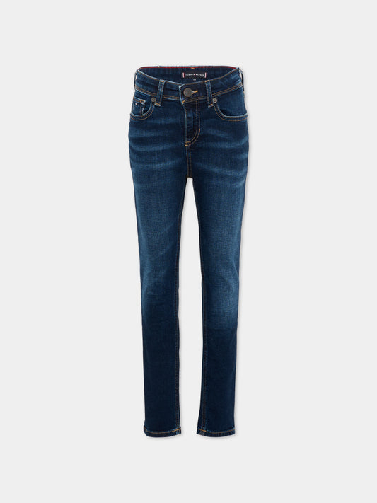 Jeans denim per bambino con logo,Tommy Hilfiger Junior,KB0KB08752 1BN