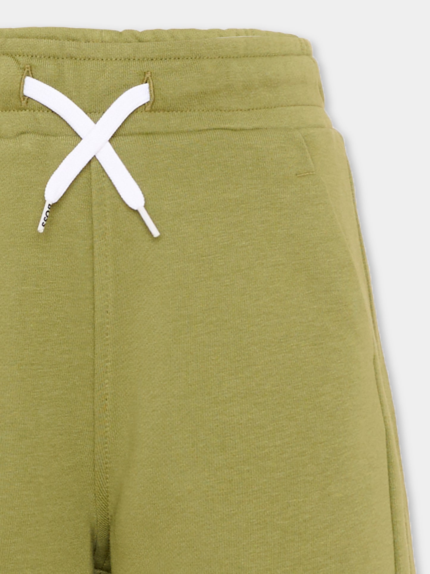 Shorts verdi per bambino con logo,Boss,J51993 673