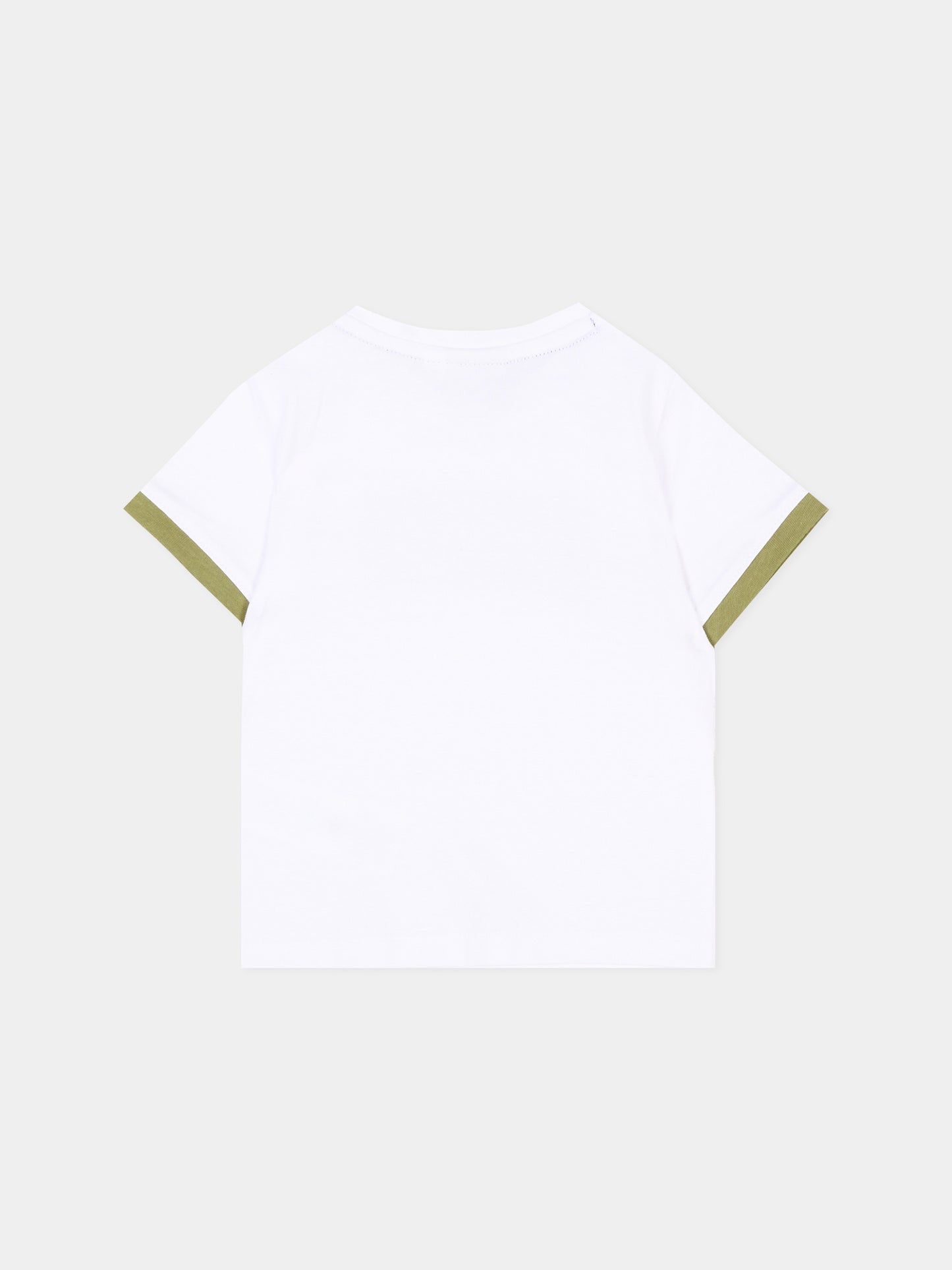 T-Shirt bianca per neonato con logo,Boss,J52109 10P