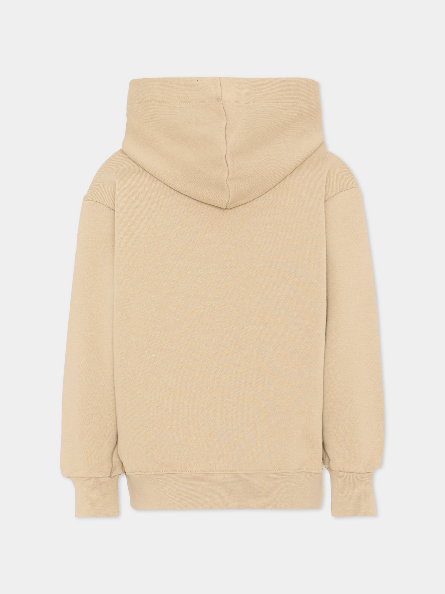 Felpa beige per bambini con logo,Msgm Kids,S6MSJUHS010 092
