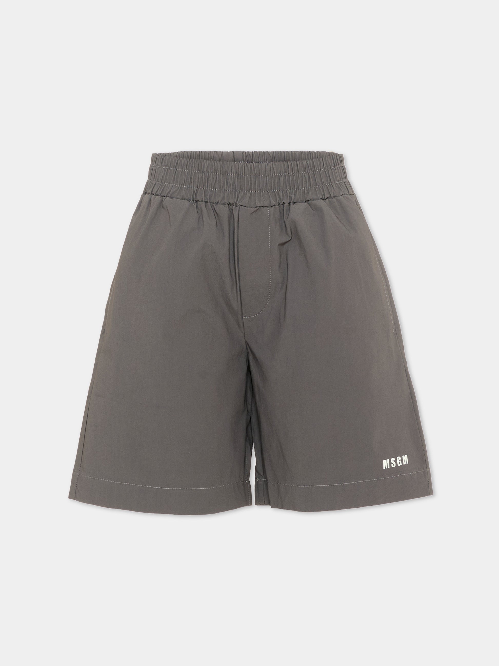 Shorts grigi per bambino con logo,Msgm Kids,S6MSJBBE155 103