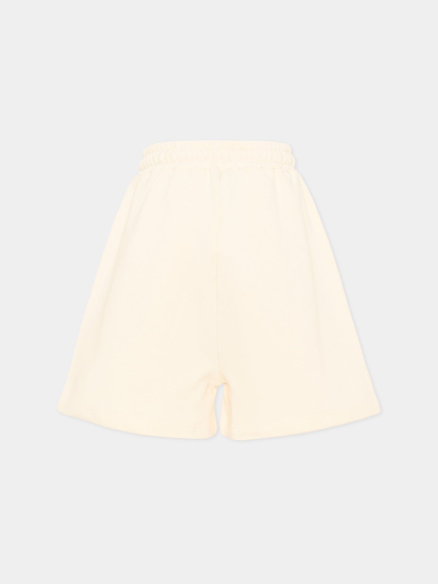 Shorts sportivi avorio per bambino con logo,Msgm Kids,S6MSJBBE235 013