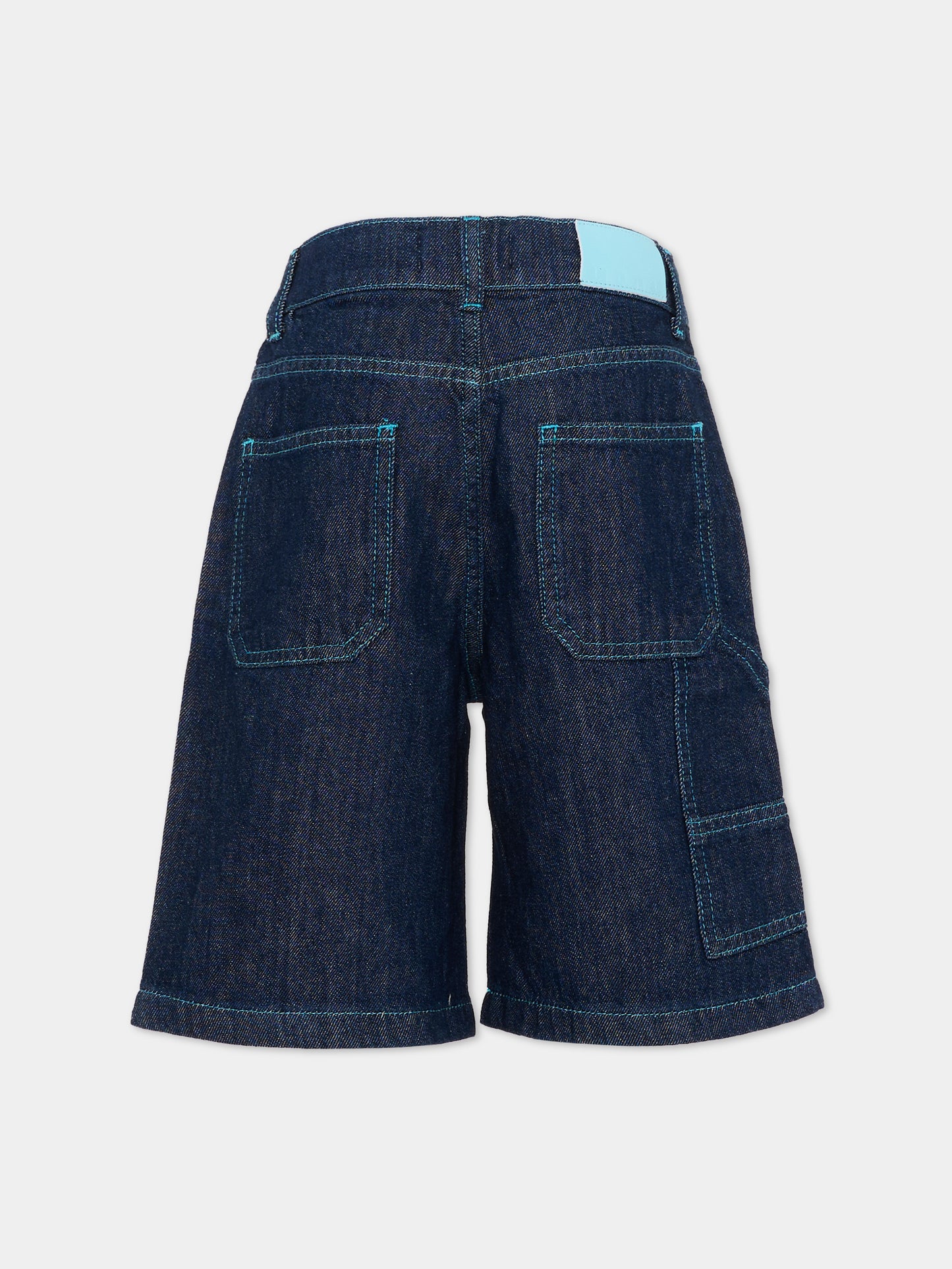 Shorts denim per bambini con logo,Msgm Kids,S6MSJUBE048 126
