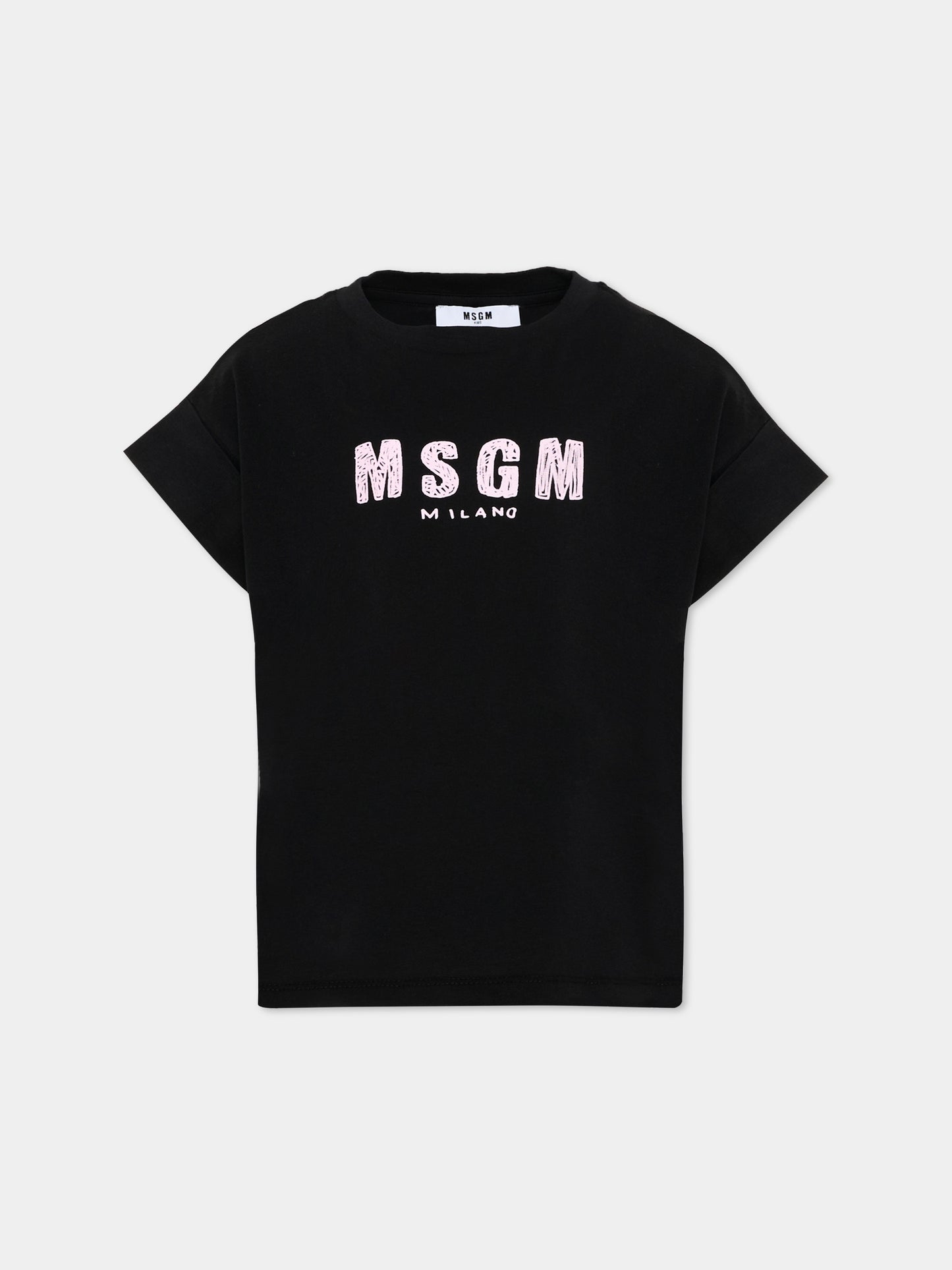 Black T-Shirt for Girl with logo