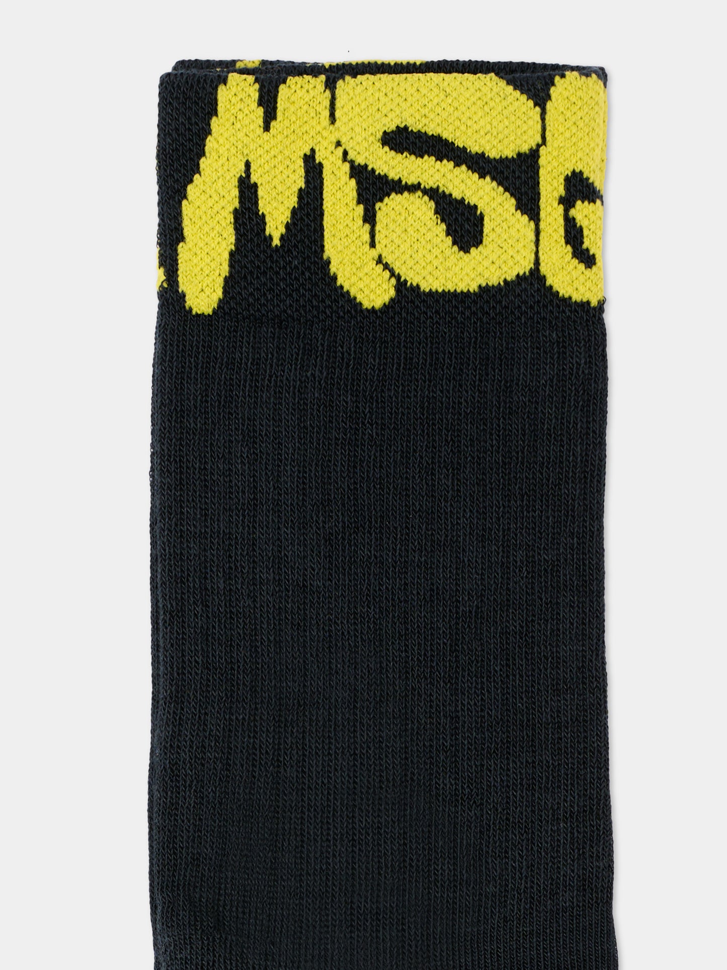 Calza Spugna nero per bambini con logo,Msgm Kids,S6MSJUSO308 MS040