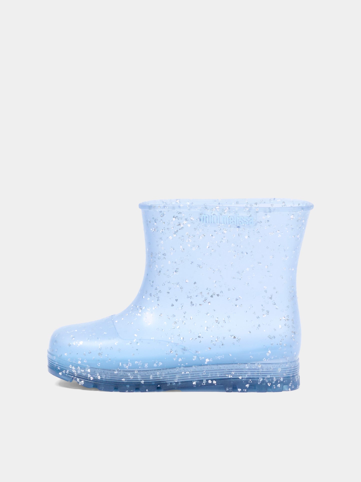 Stivali da pioggia azzurri per bambina con glitter,Mini Melissa,38072 BW130 06071