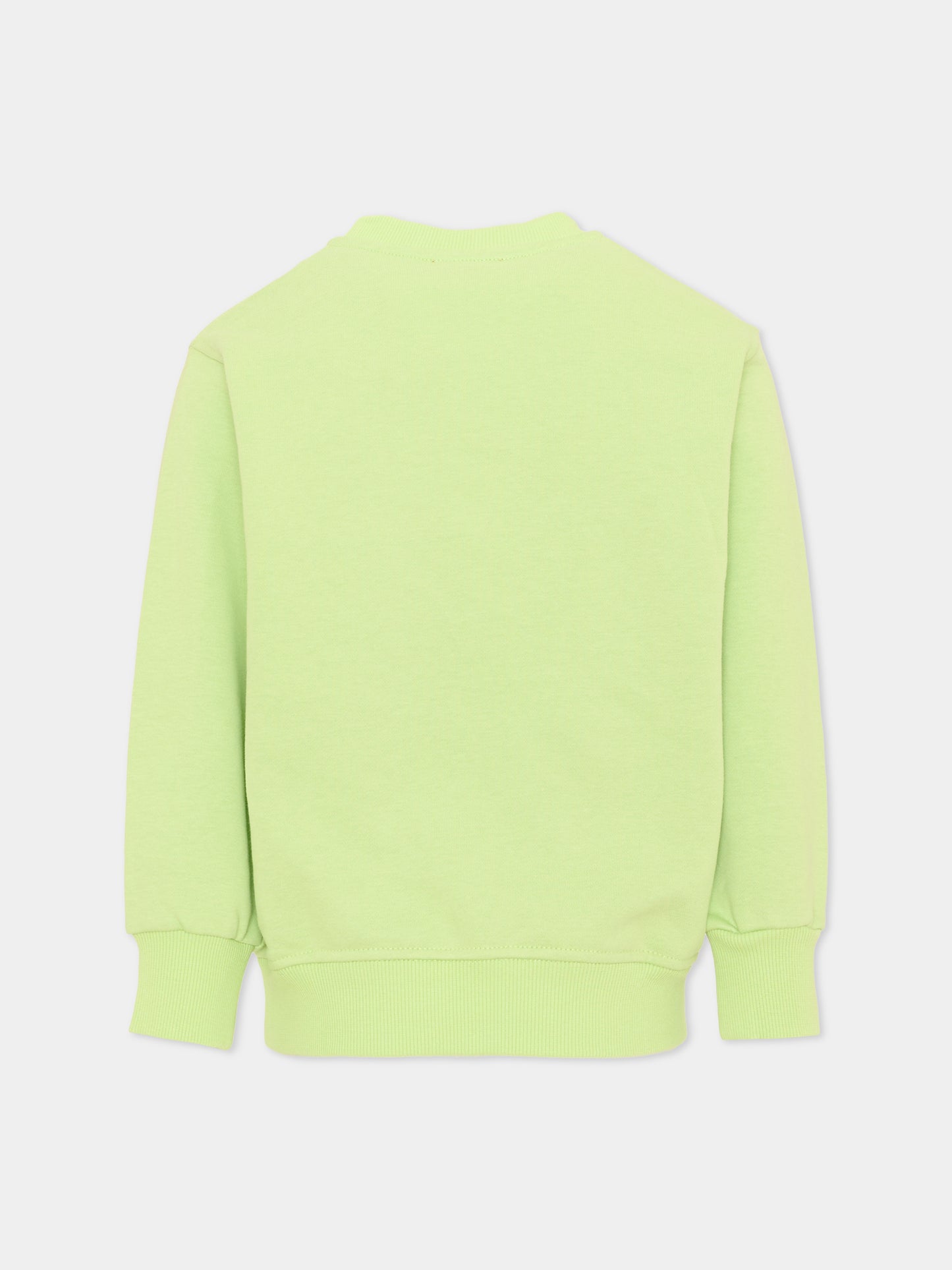 Felpa verde per bambino con logo,Diesel,J02483 KYAZ3 K504
