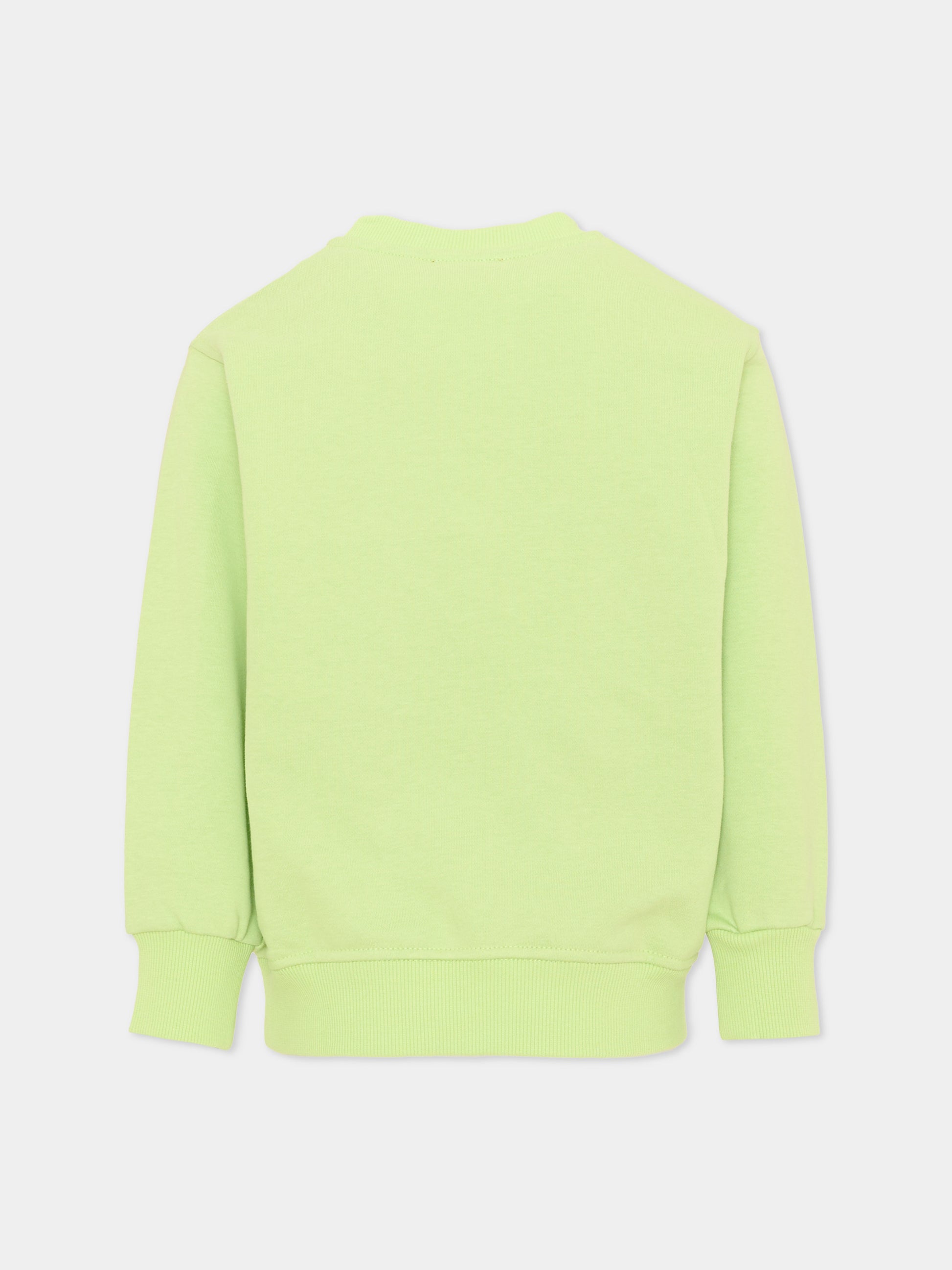 Felpa verde per bambino con logo,Diesel,J02483 KYAZ3 K504