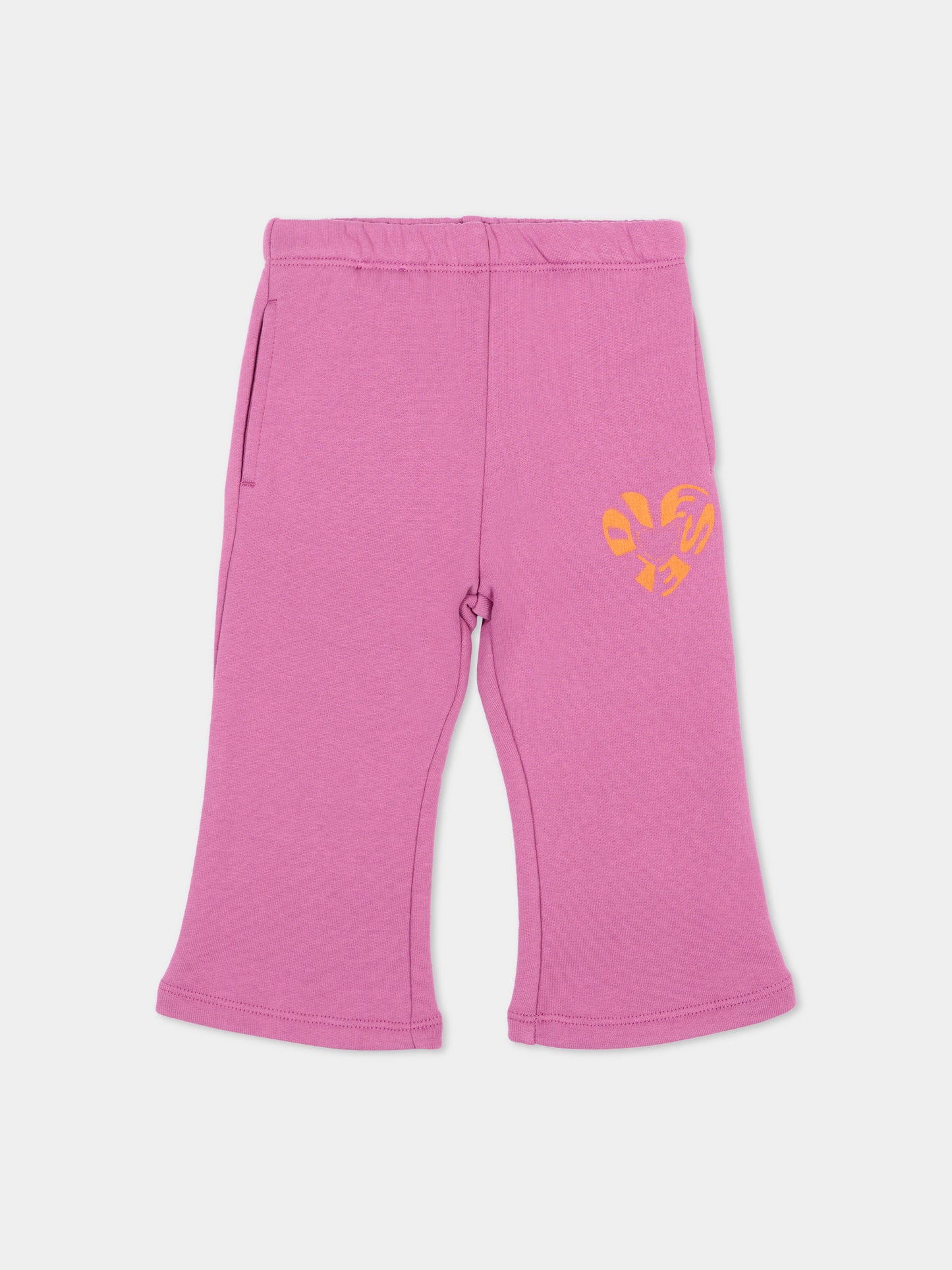 Pantaloni sportivi viola per neonata con logo,Diesel,K00669 KYAX3 K624