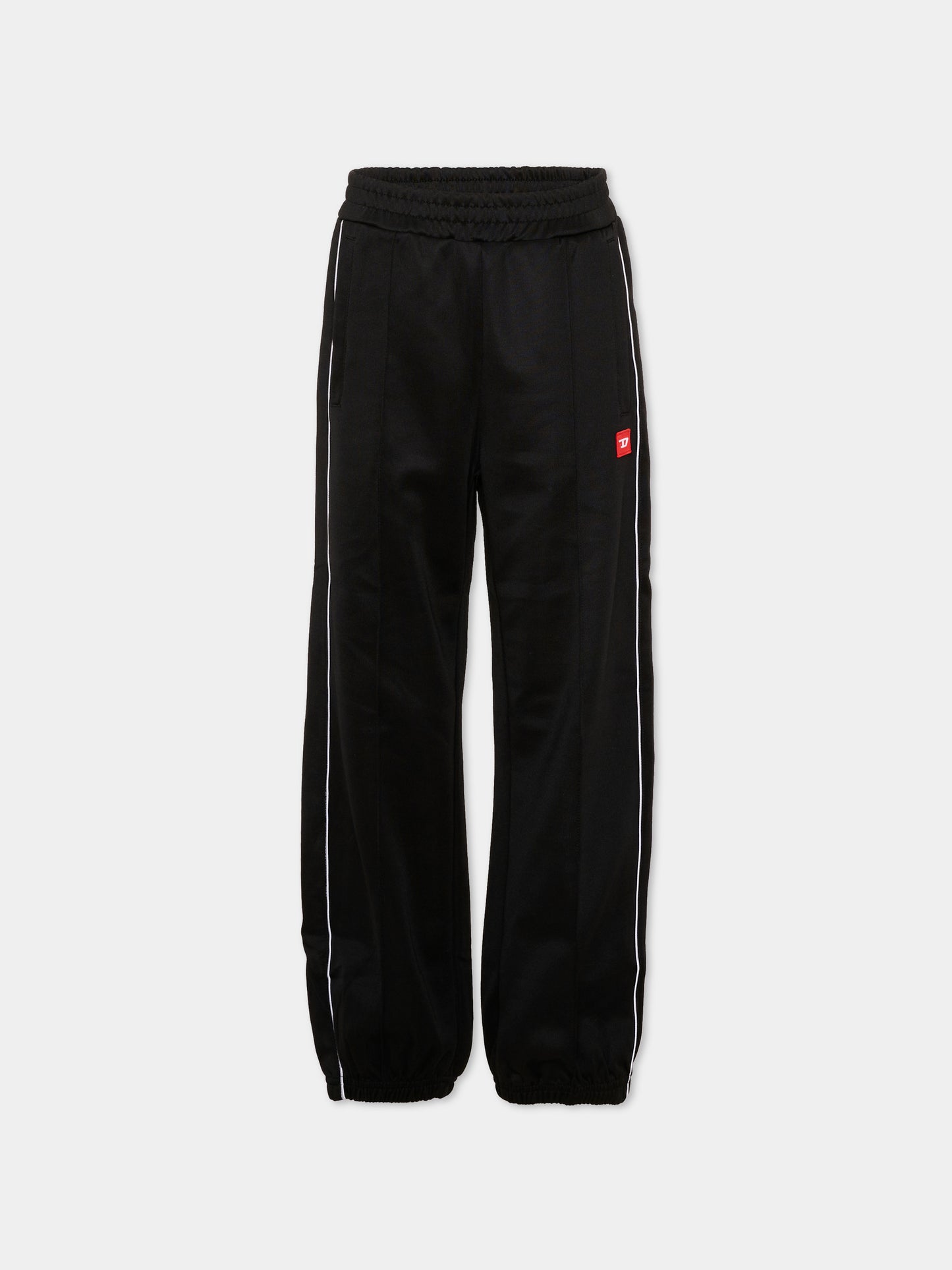 Pantaloni sportivi neri per bambino con logo,Diesel,J02447 KYAZB K900