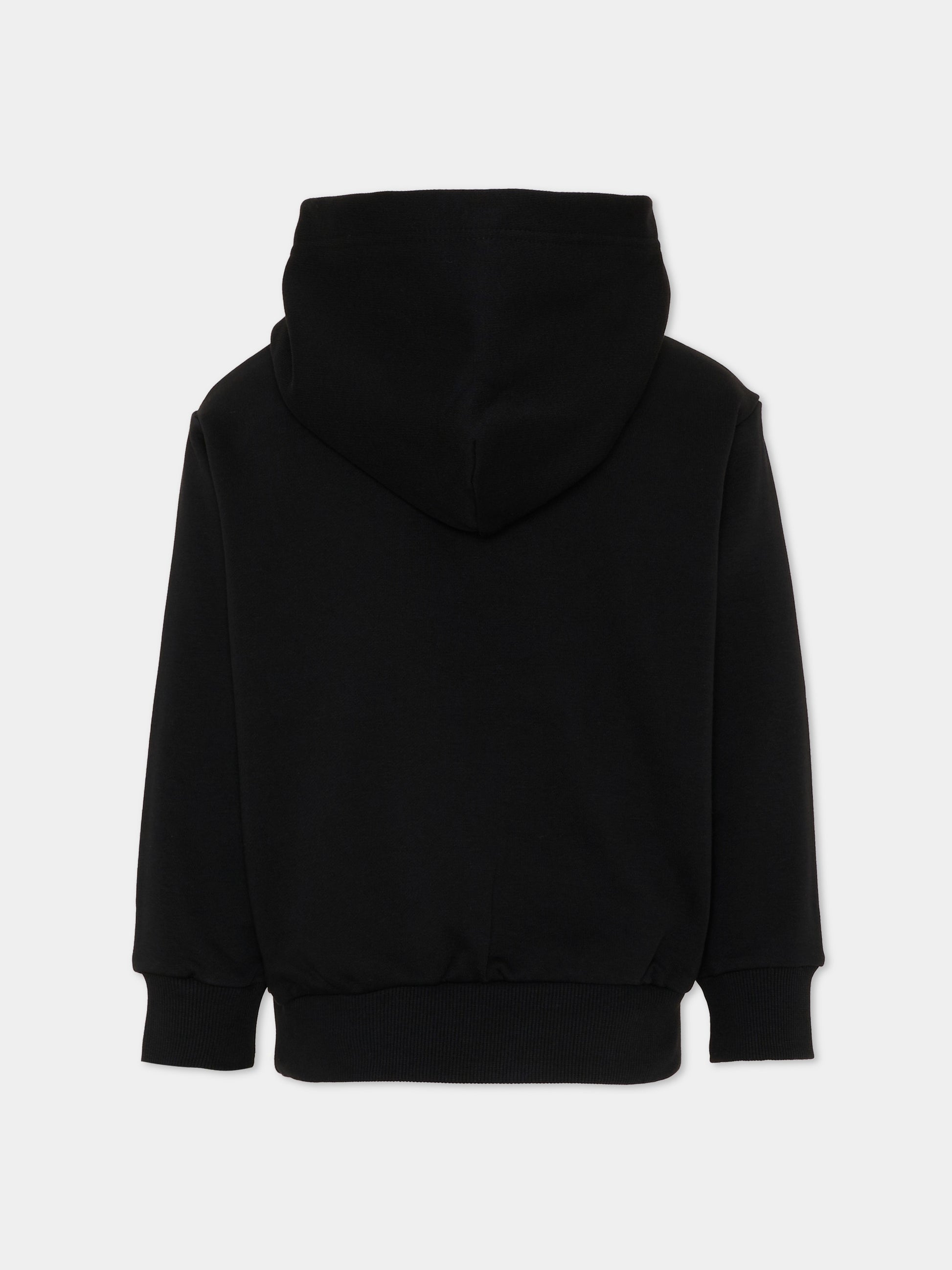 Felpa nera per bambino con logo,Diesel,J02485 KYAZ3 K900