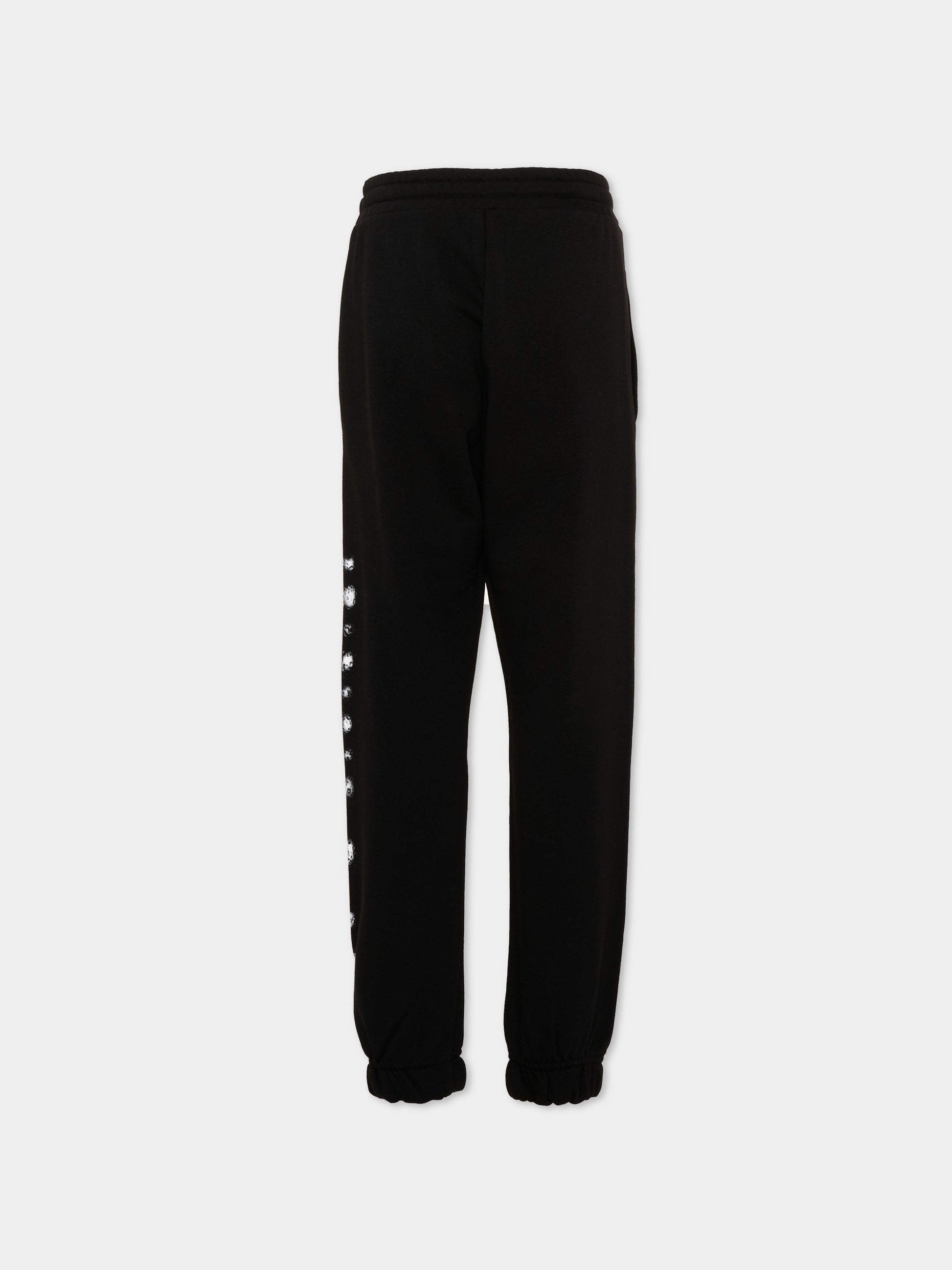 Pantaloni sportivi neri per bambino con logo,Diesel,J02445 KYAZ3 K900