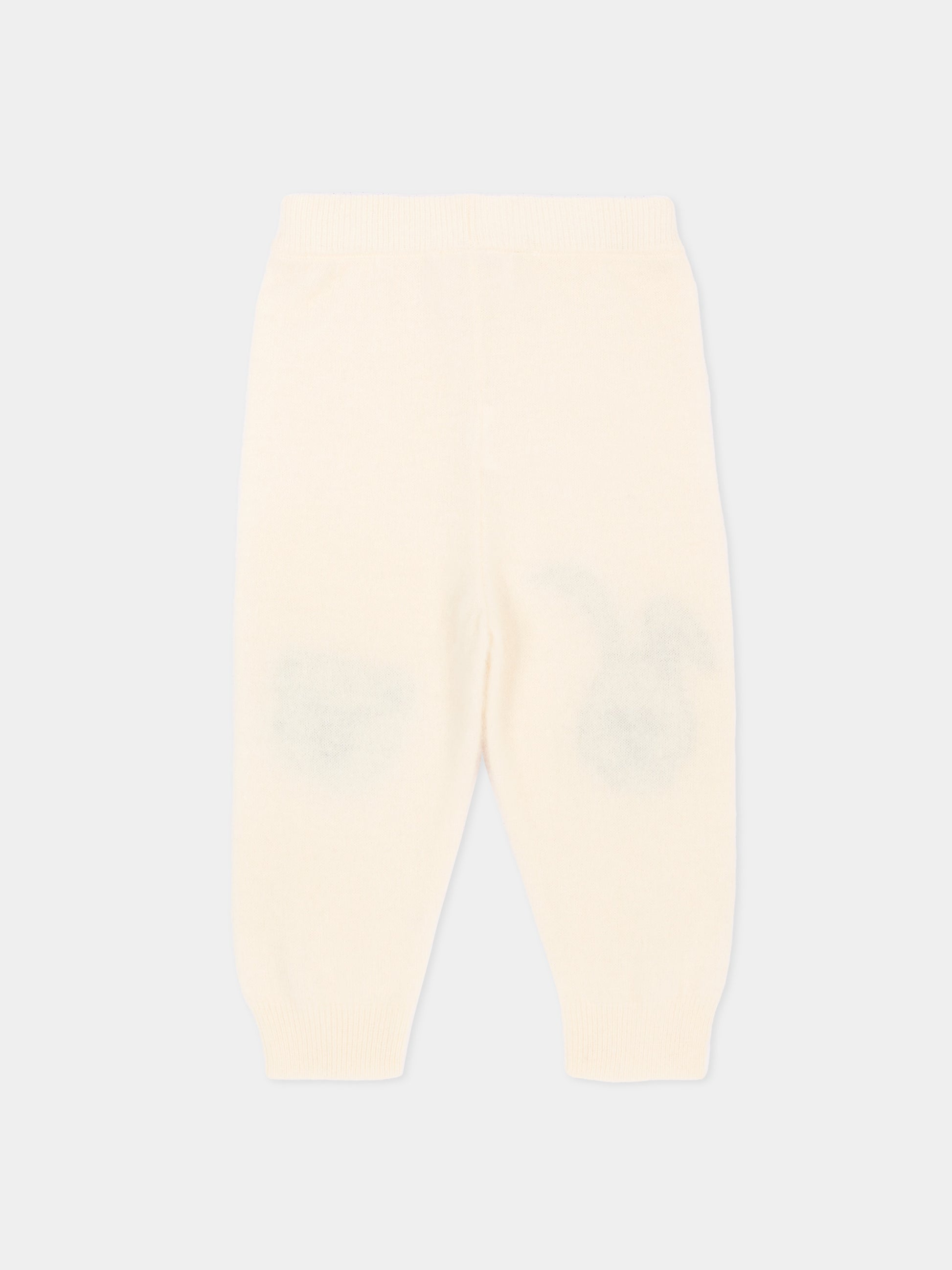 Pantaloni sportivi avorio  Sol per neonati con coniglio e orsetto,Molo,6W26I222 5775