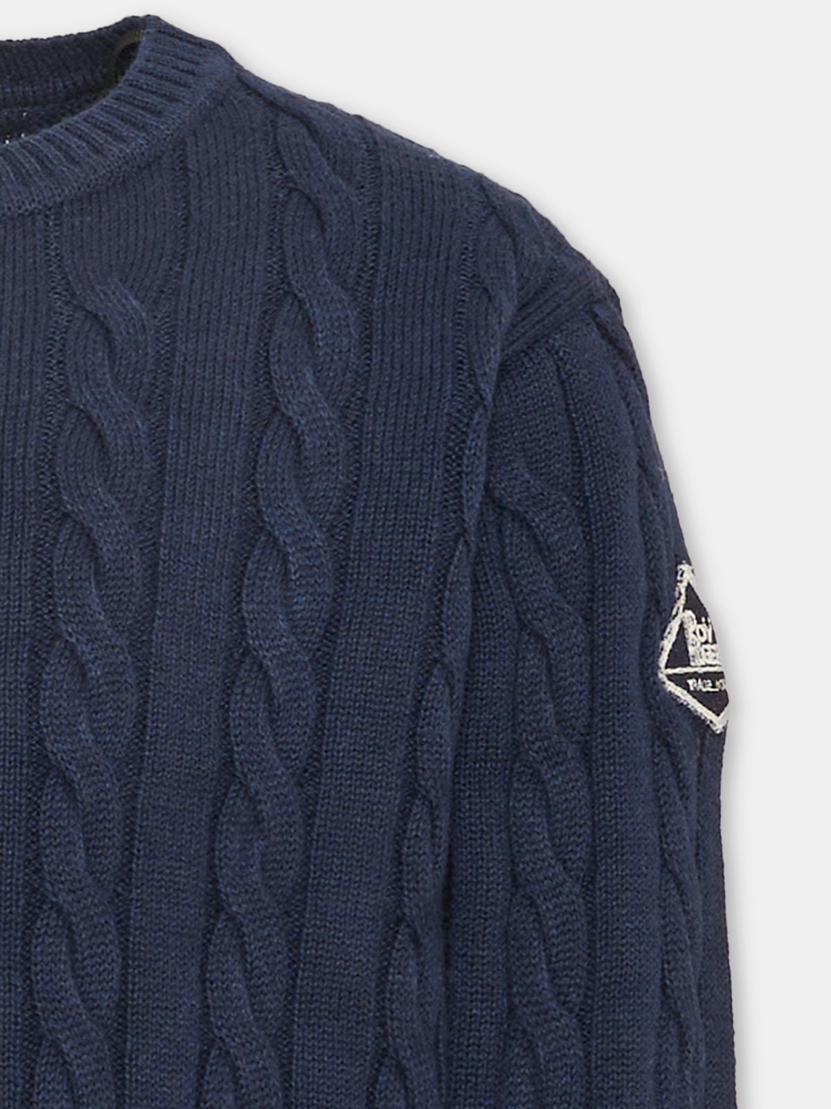 Maglione blu per bambino a trecce,Roy Roger's Kids,R F105 00 3885