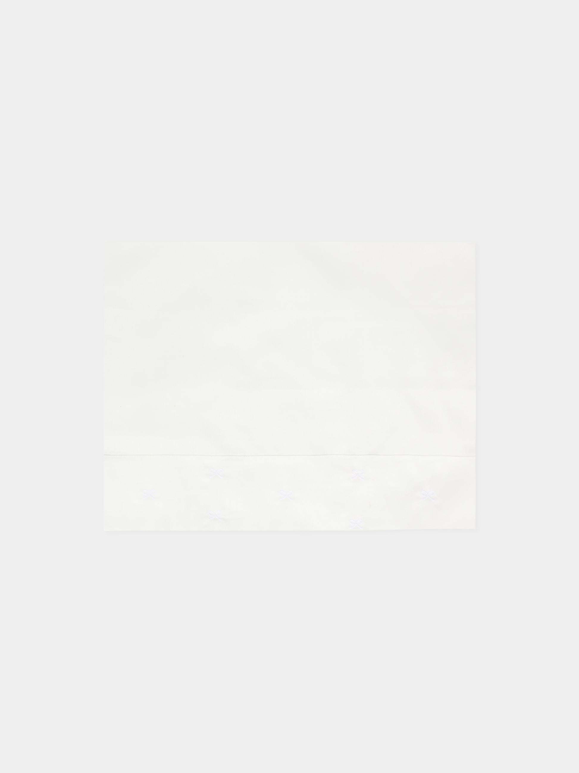 Set lenzuola bianche per neonati con fiocchi,Little Bear,2041 BIANCO/BIANCO