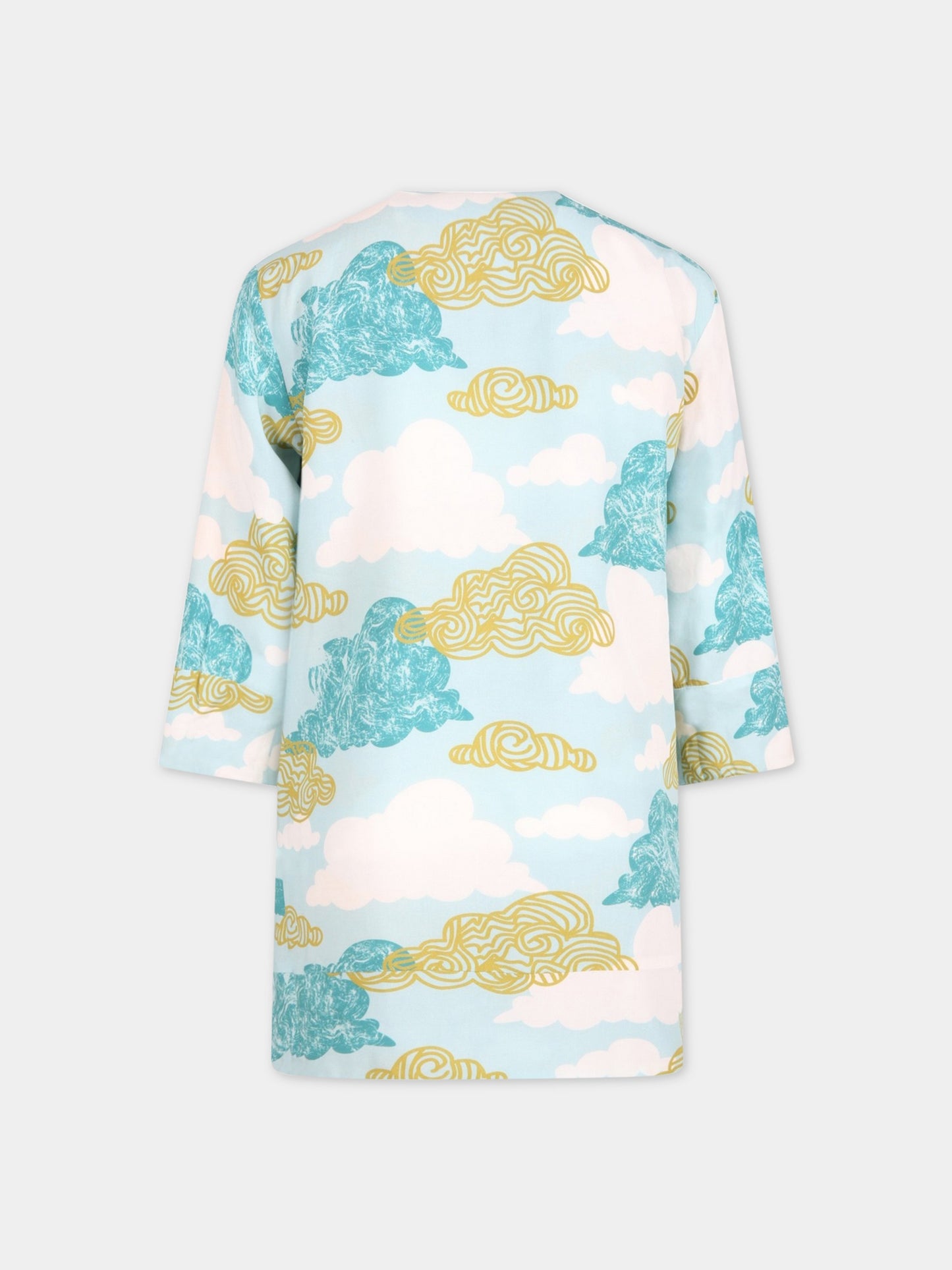 Giacca multicolor per bambini con nuvole,Mood-one,KIMONO REVERSIBILE