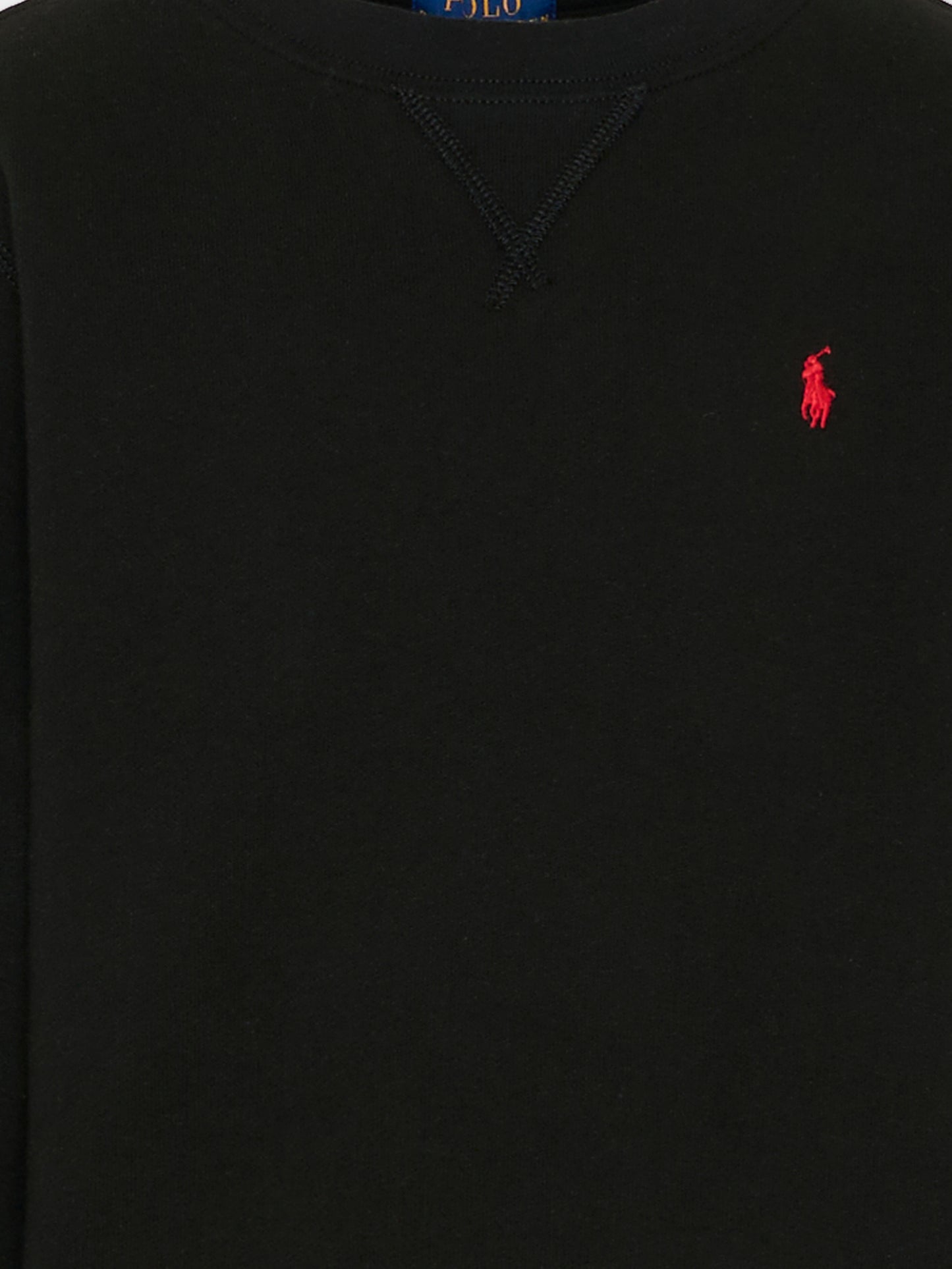 Felpa nera per bambino con iconico cavallino,Ralph Lauren Kids,772102004 POLO BLACK