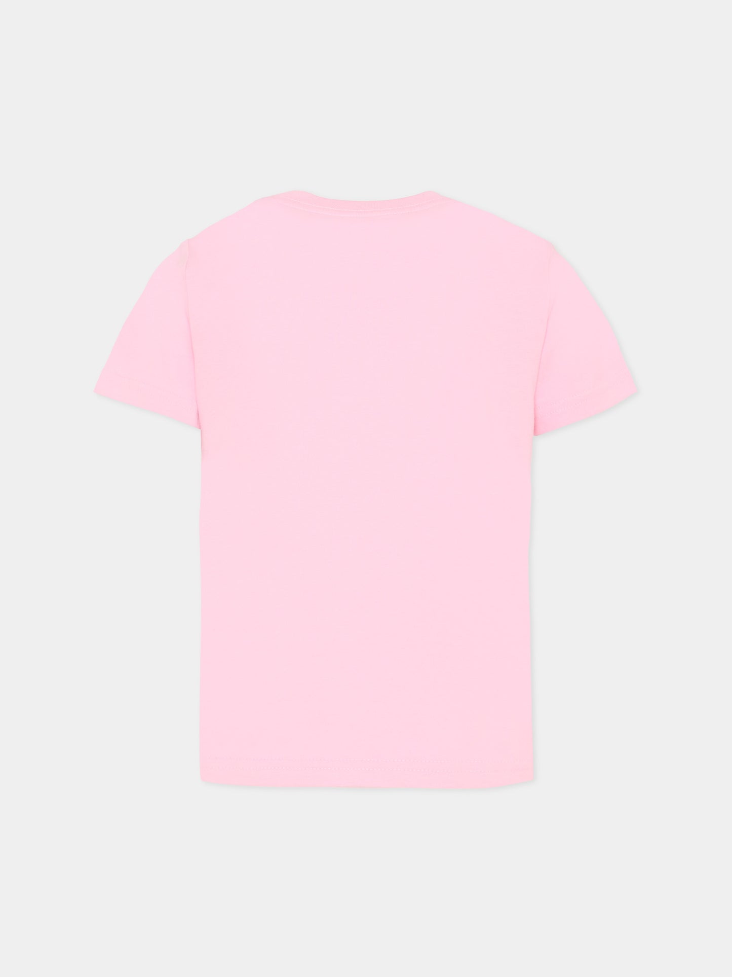 T-shirt rosa per bambina con iconico cavallino,Ralph Lauren Kids,832904040