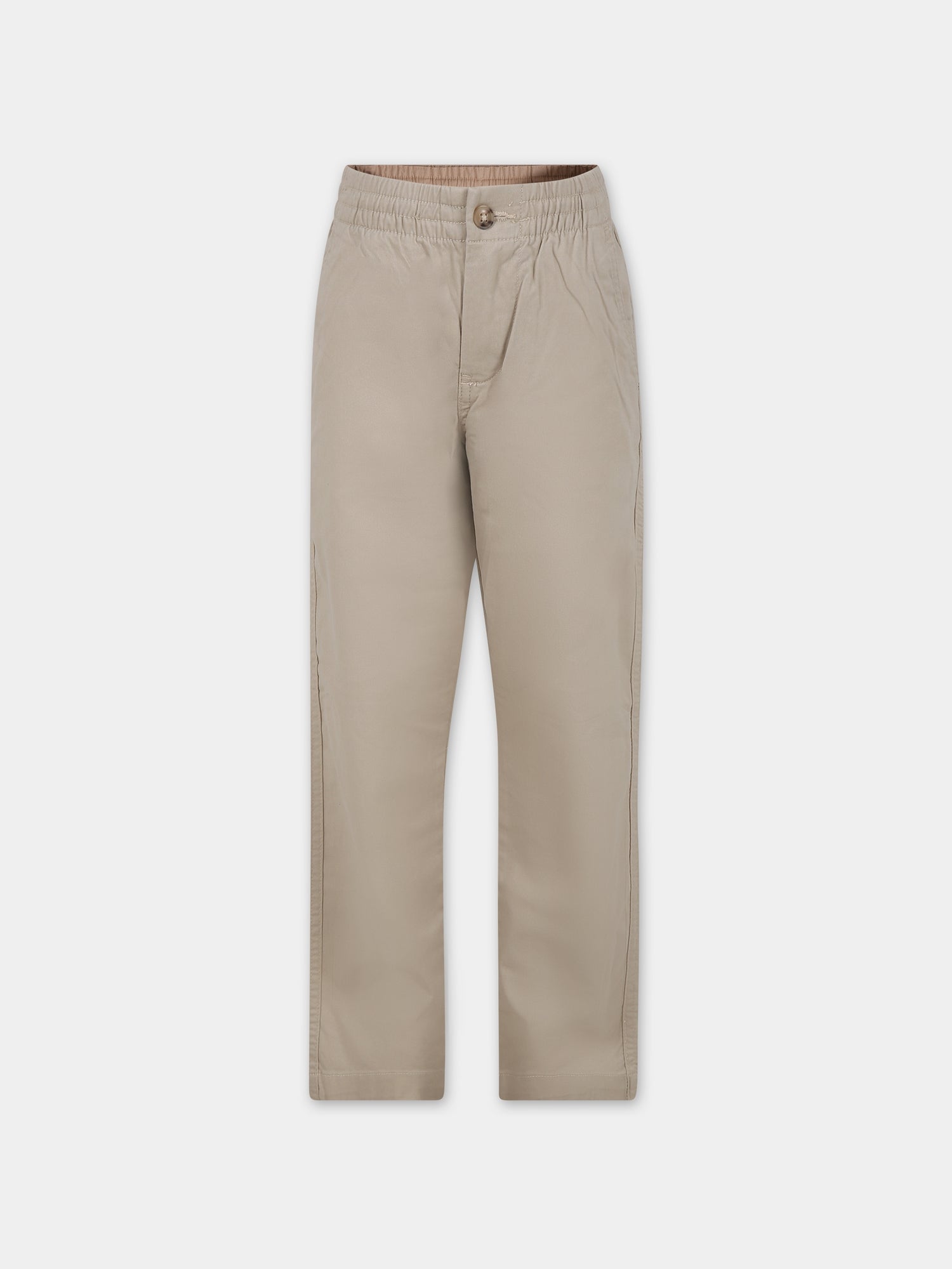 Pantalone beige per bambino con iconico cavallino,Ralph Lauren Kids,855803001