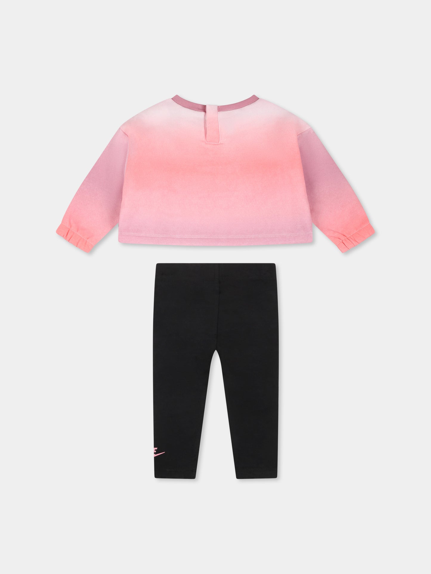 Completo multicolor sportivo per neonata con logo nero,Nike,16J753 023